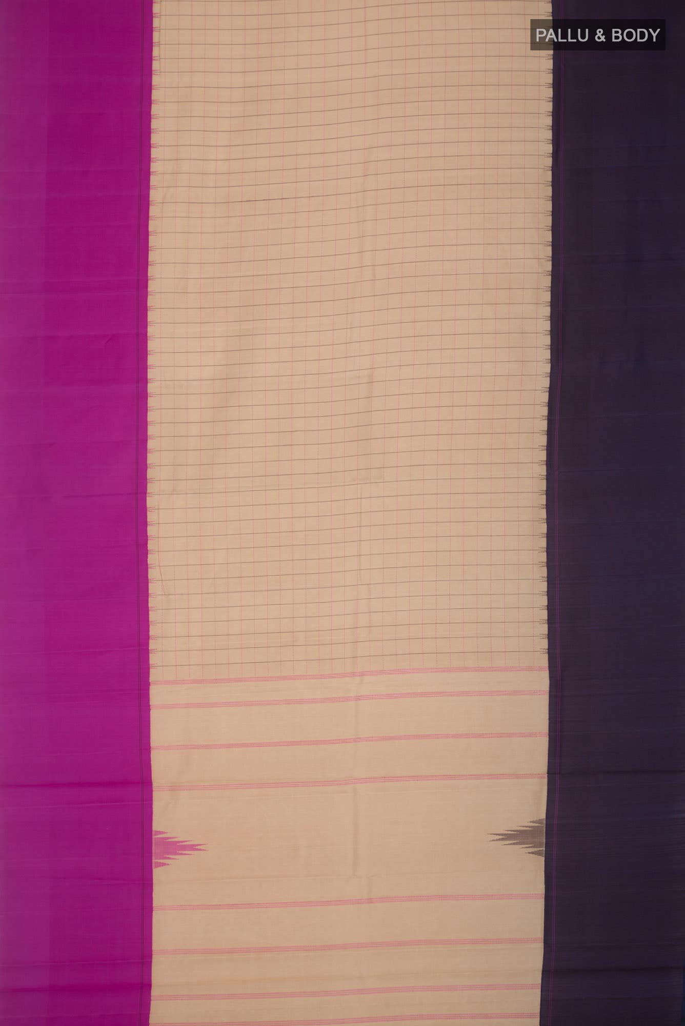 Beige Kanchipuram Silk Saree