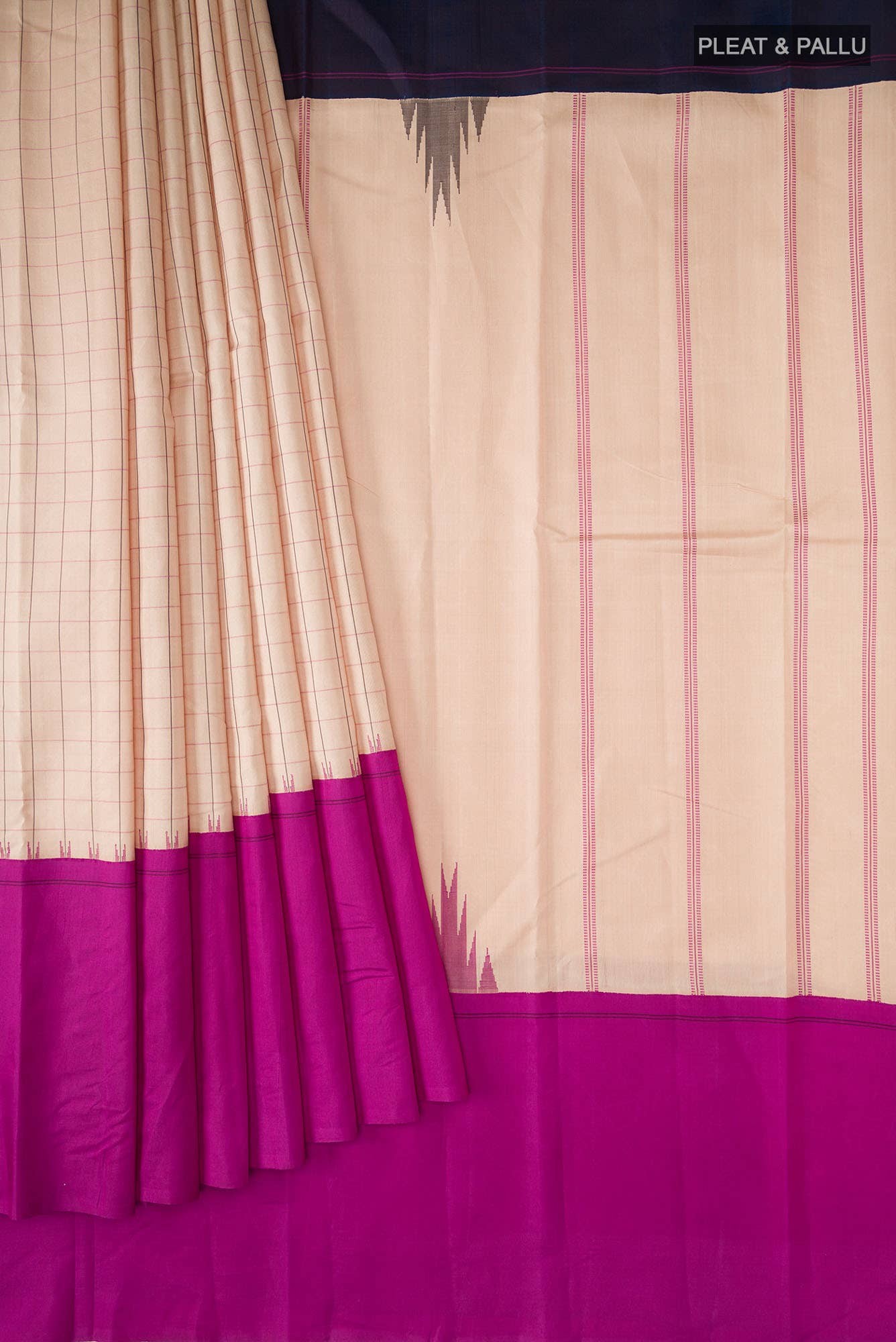Beige Kanchipuram Silk Saree