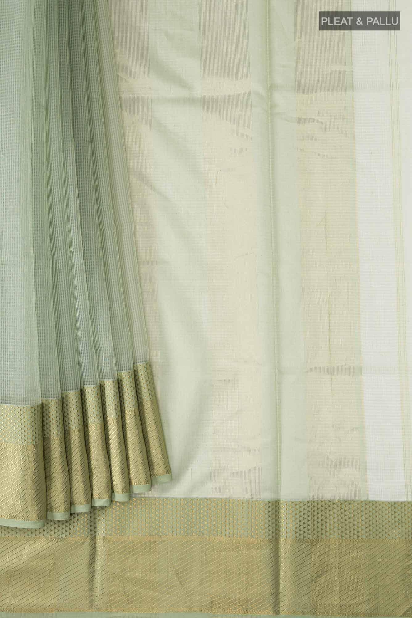 Green Maheshwari Silk Cotton Saree