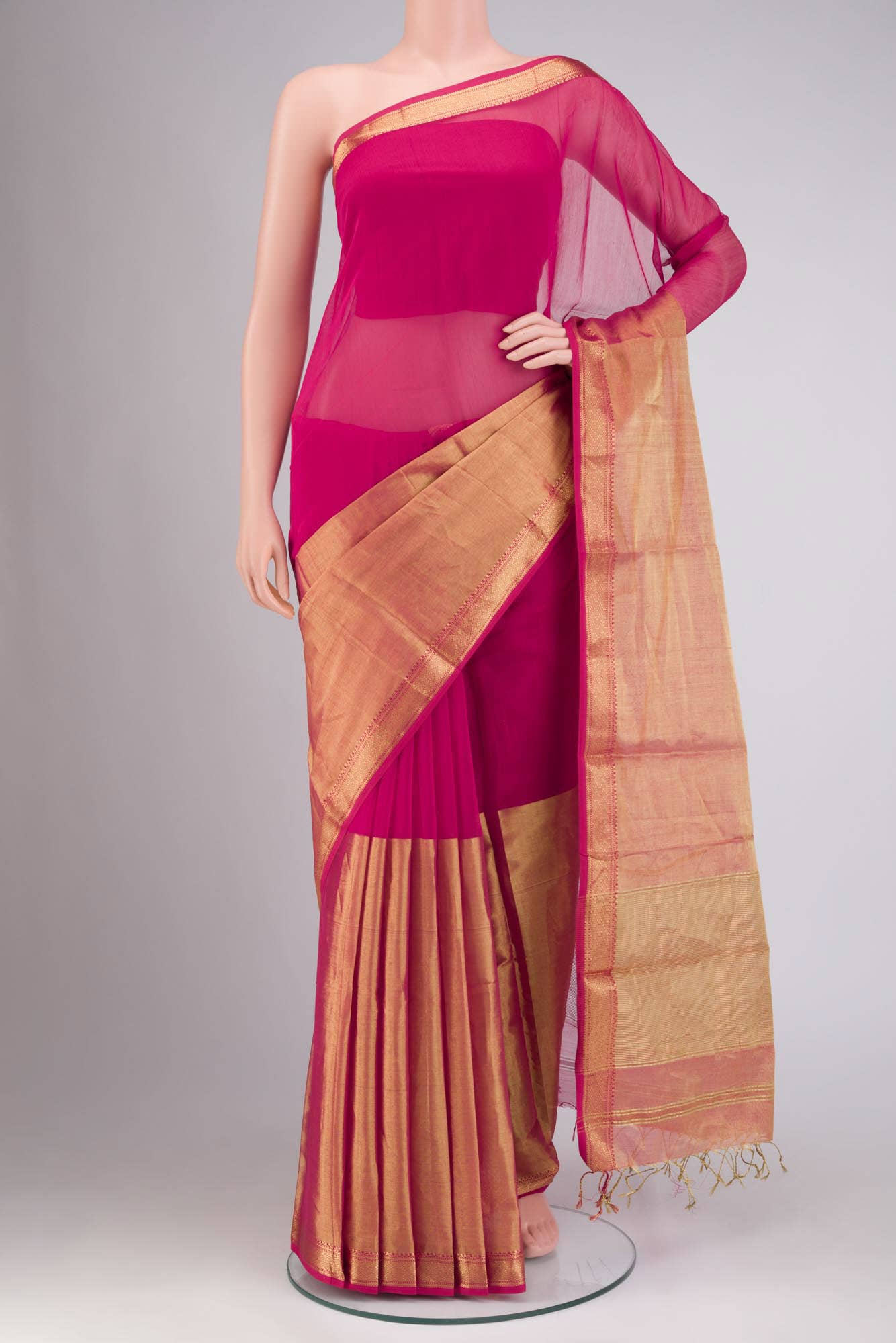 Multi Maheshwari Silk Cotton Saree