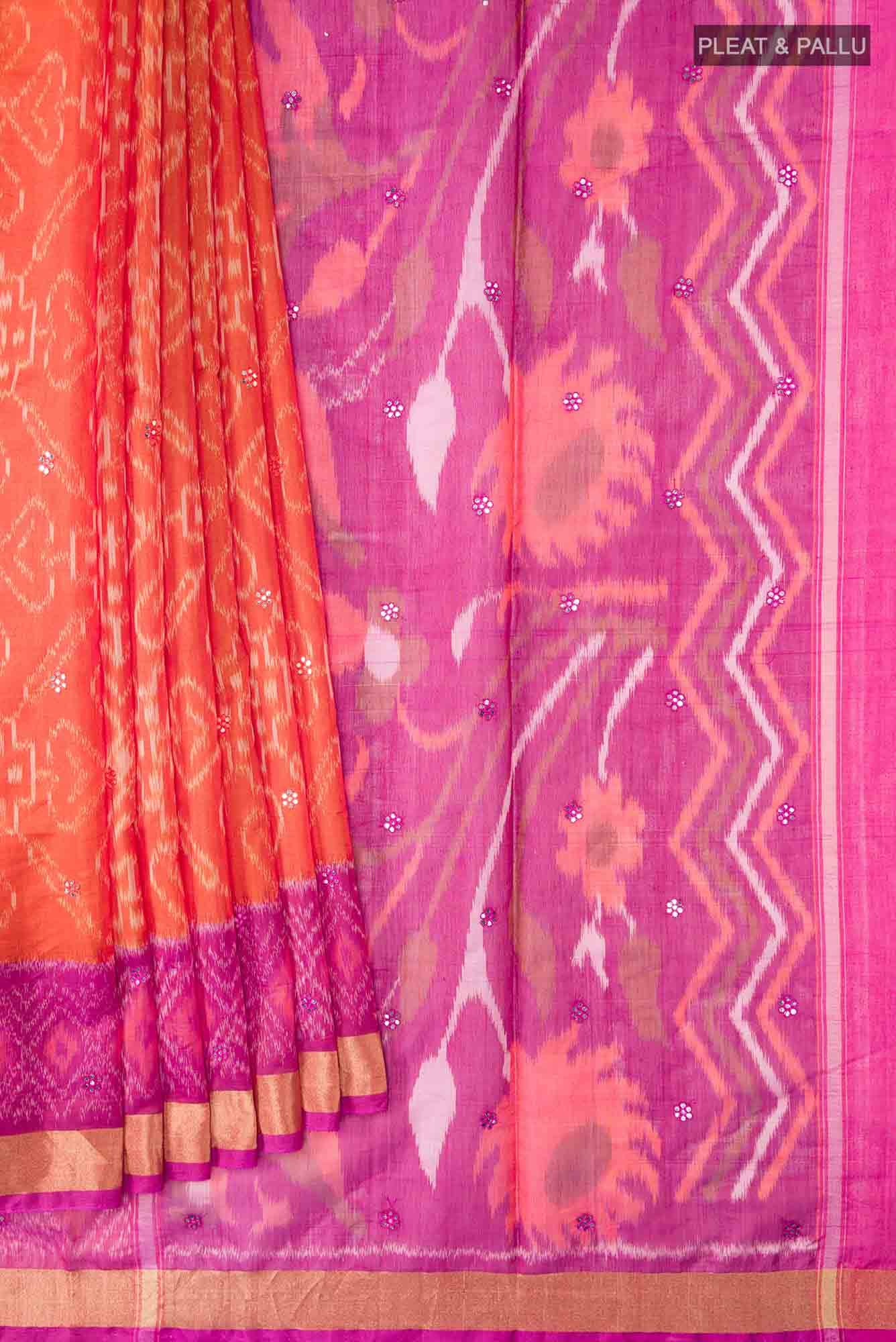 Beige Yellow Dual Tone Silk Cotton Saree