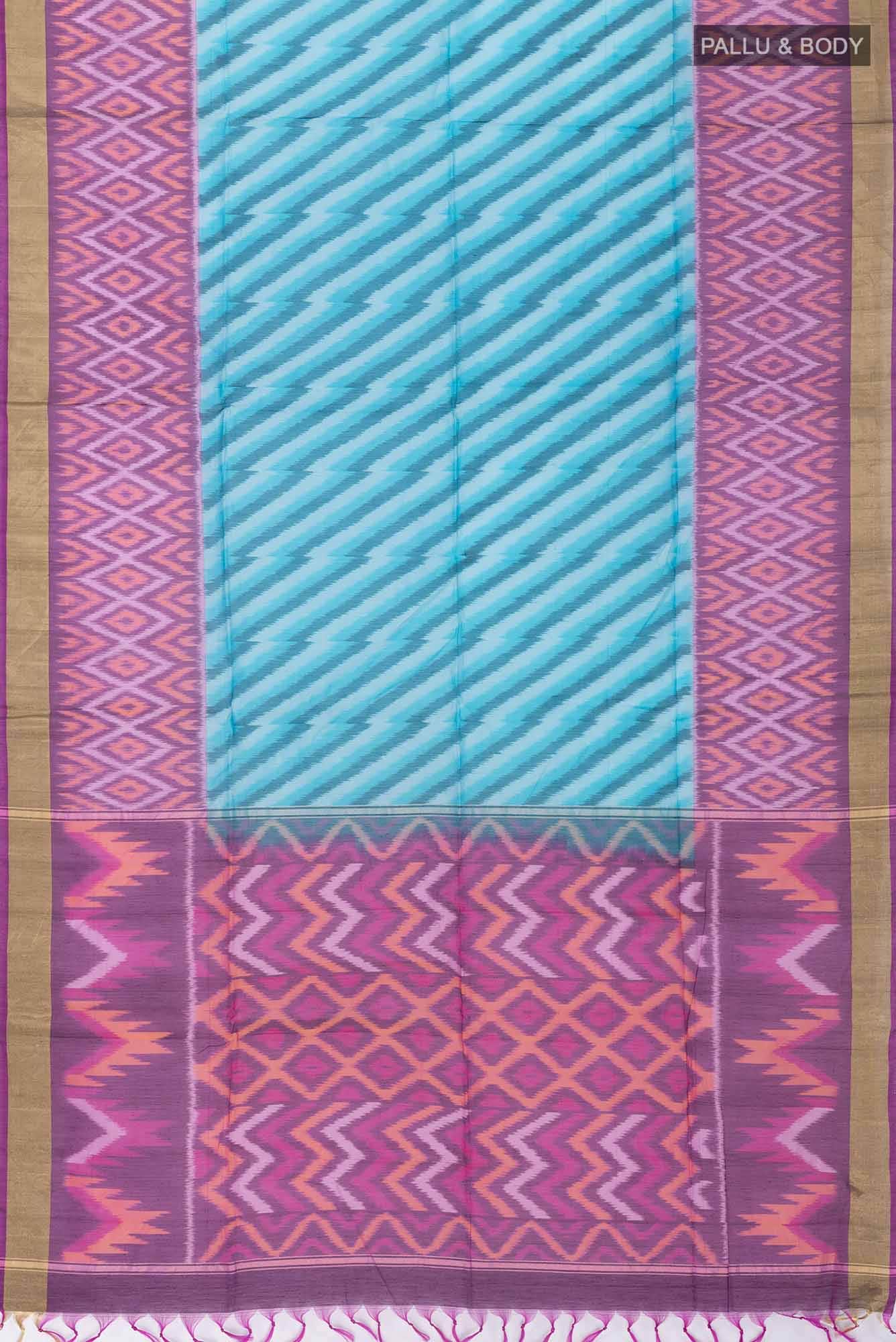 Blue Silk Cotton Saree