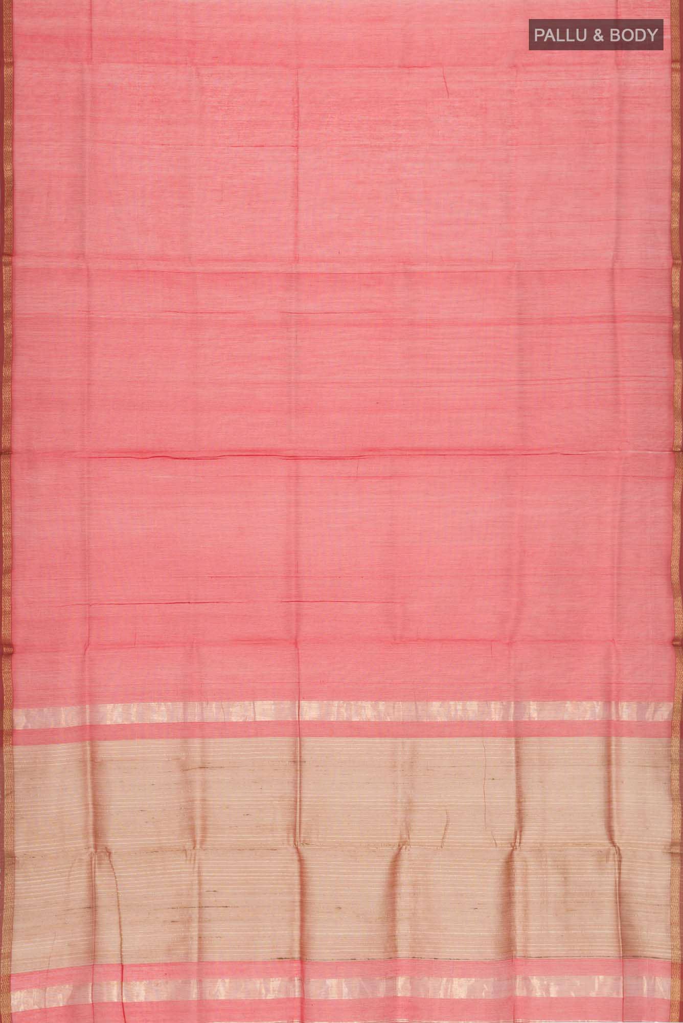 Red Maheshwari Silk Cotton Saree