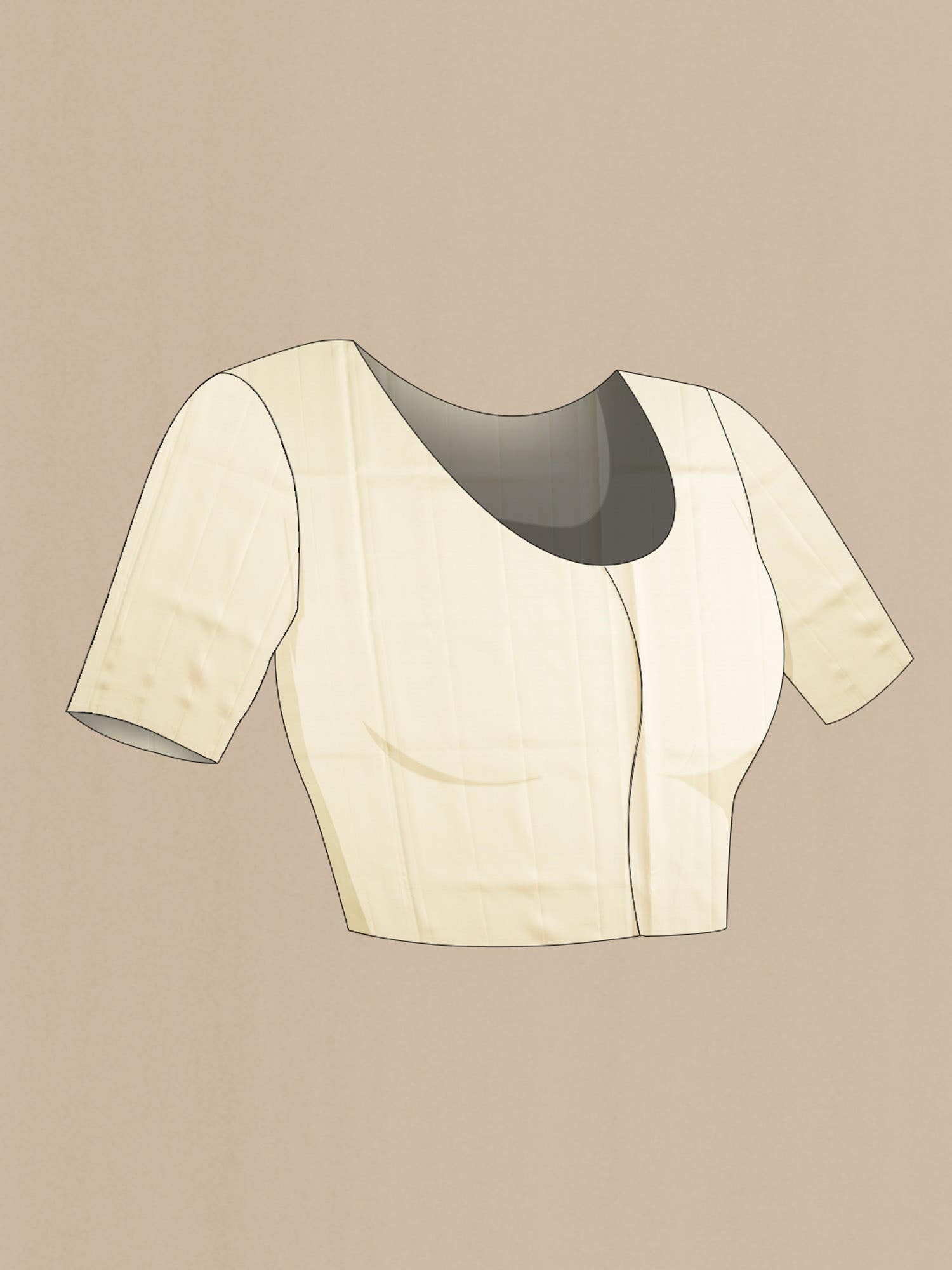 Beige Soft Silk Saree