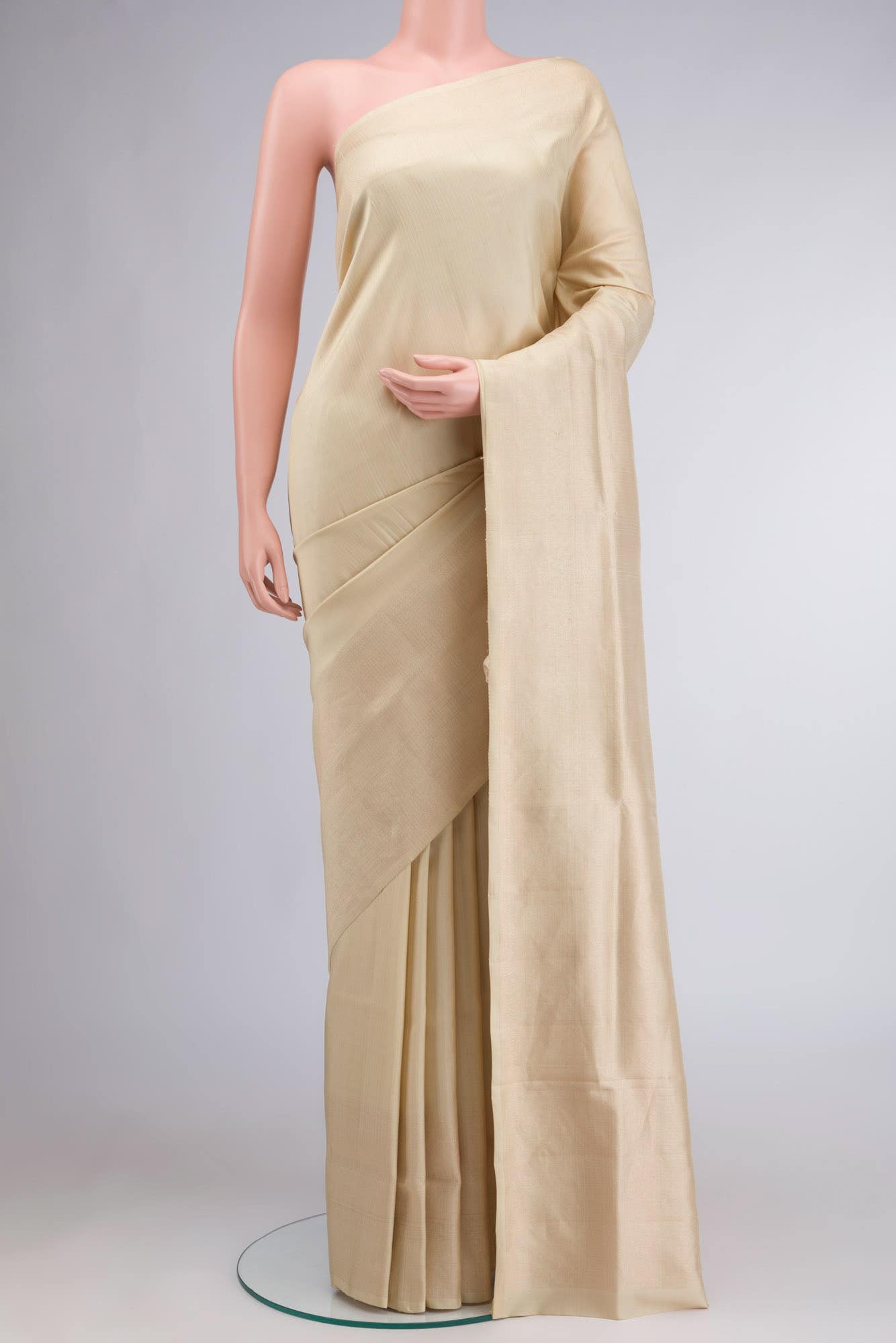 Beige Soft Silk Saree