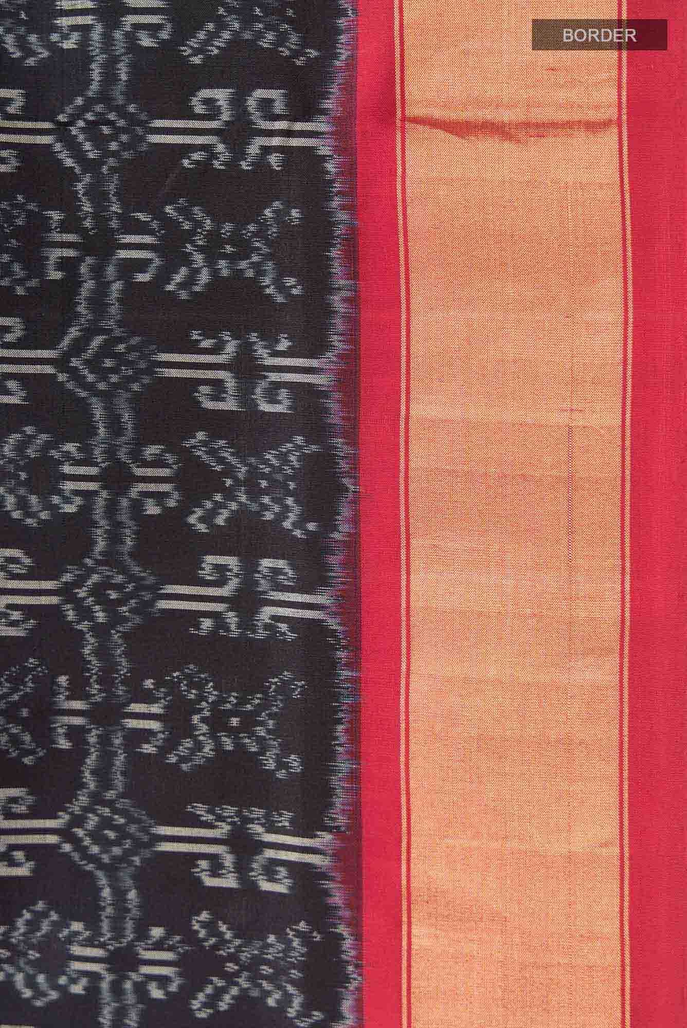 Black Pochampally Silk Saree