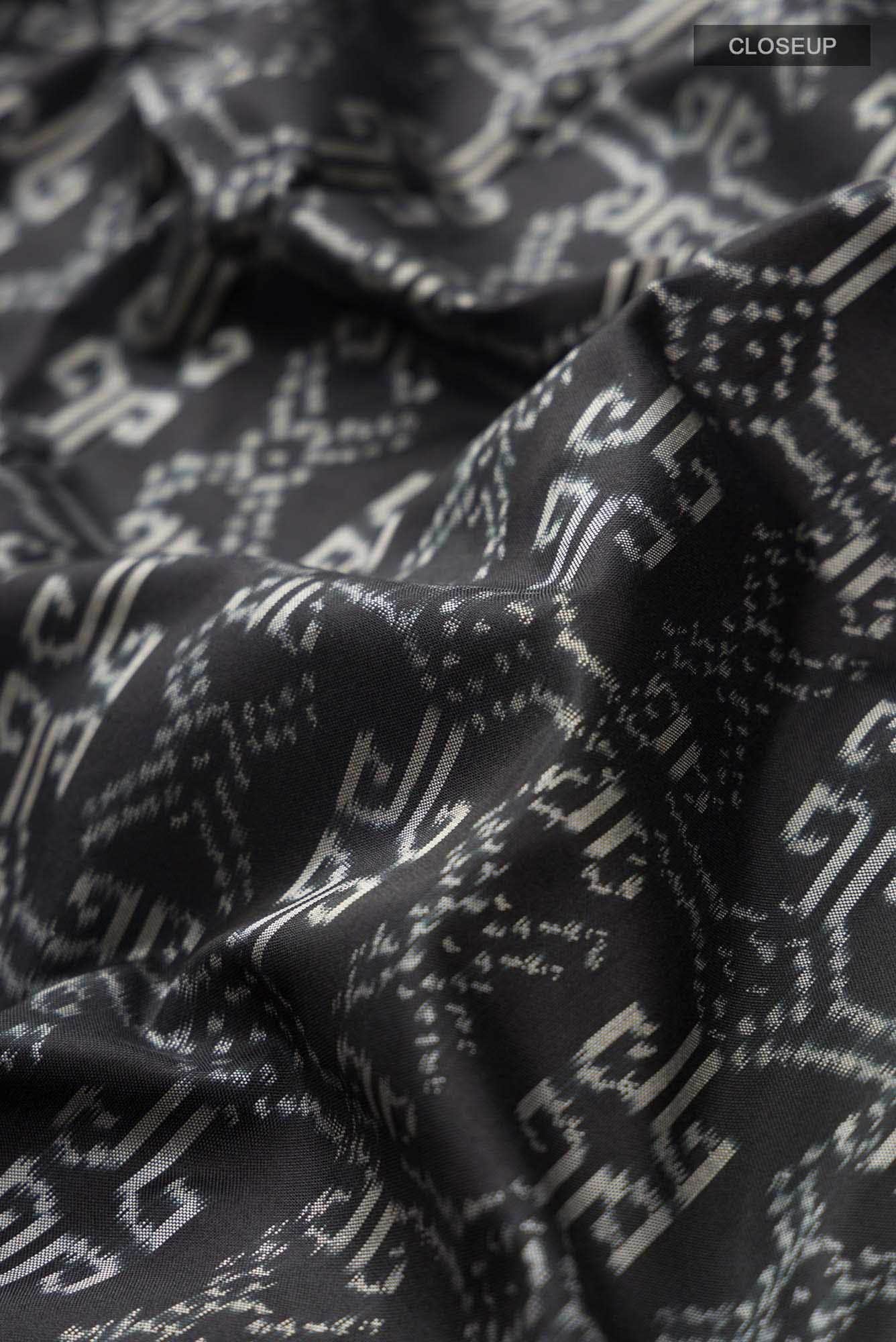 Black Pochampally Silk Saree