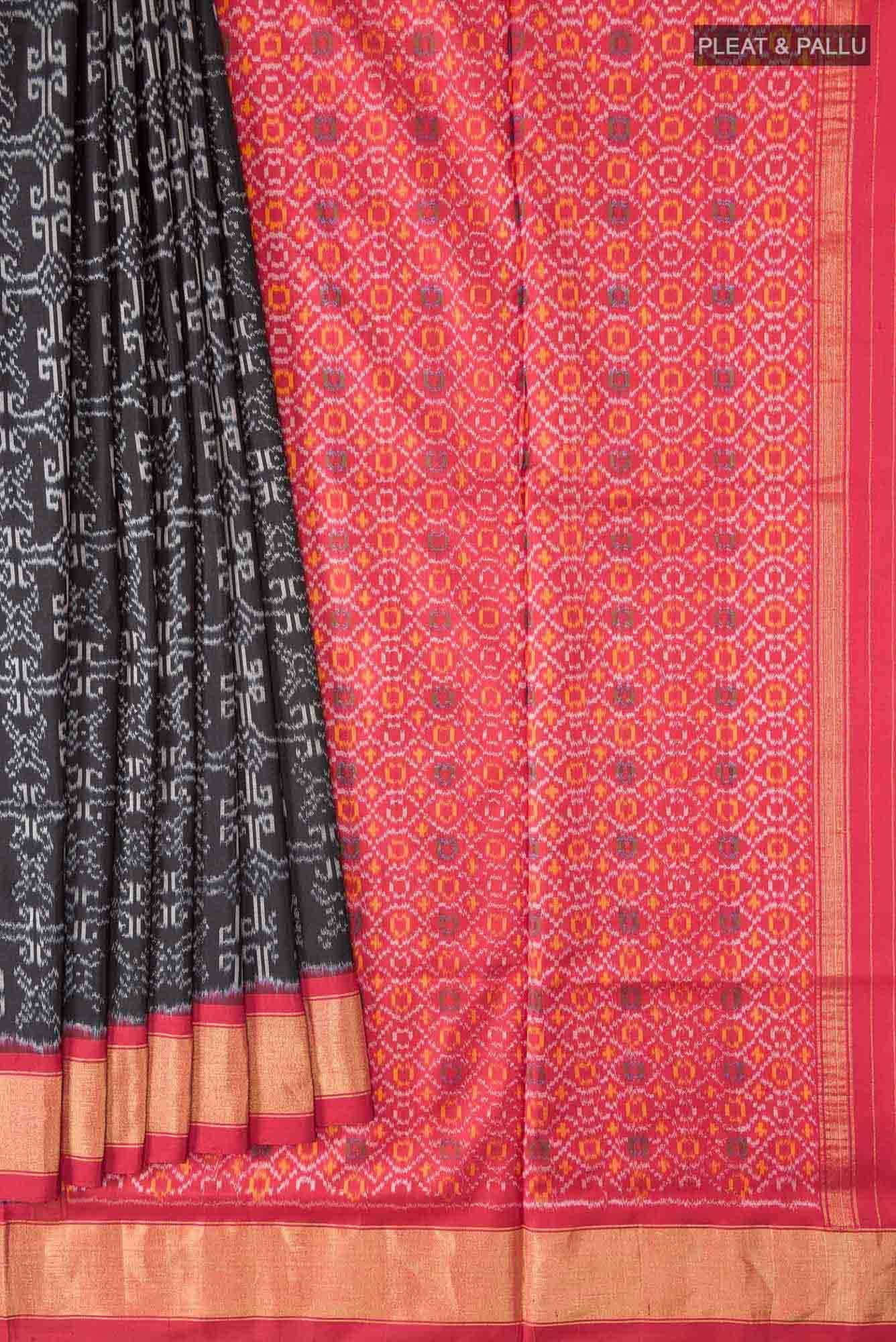 Black Pochampally Silk Saree