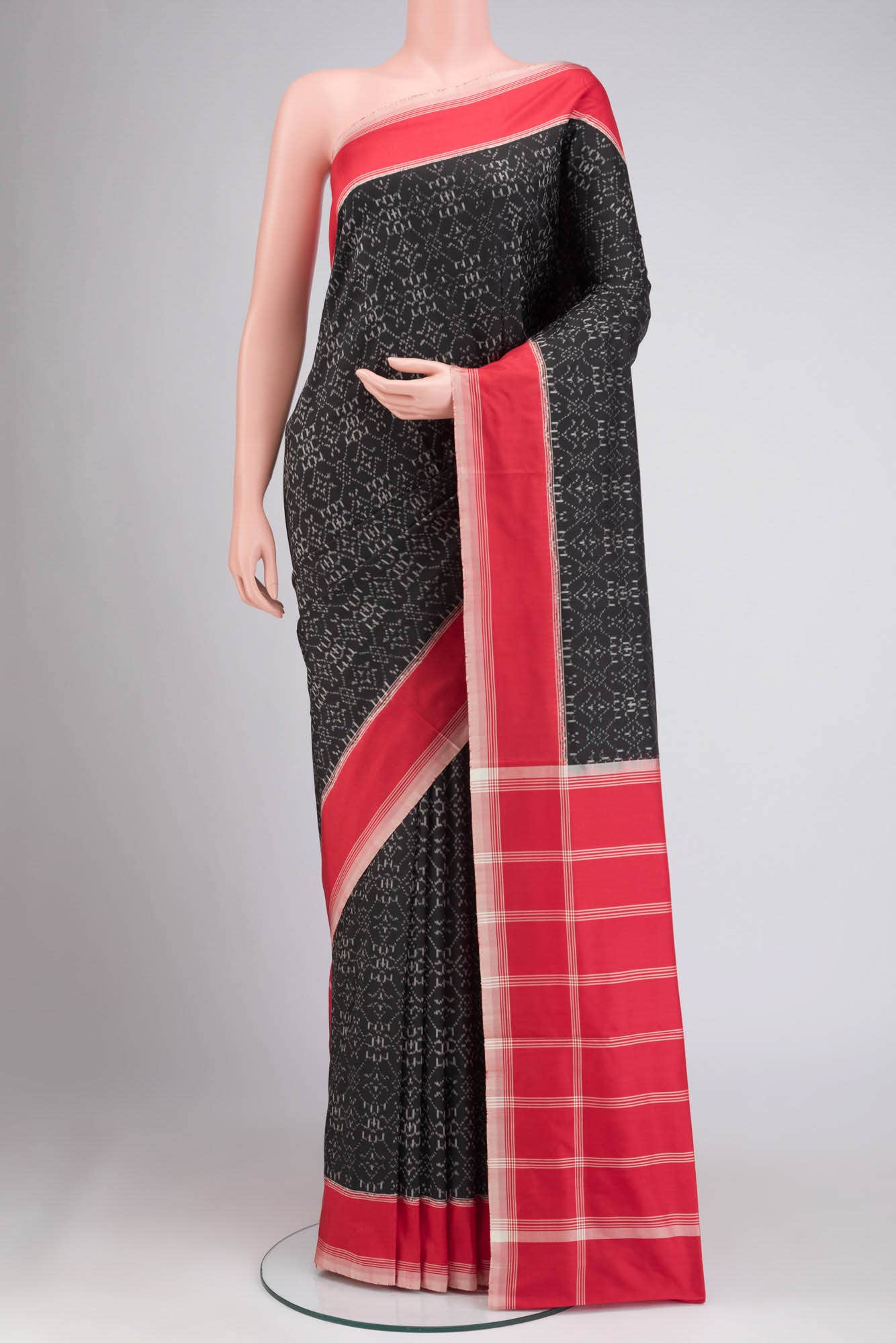Black Pochampally Silk Saree