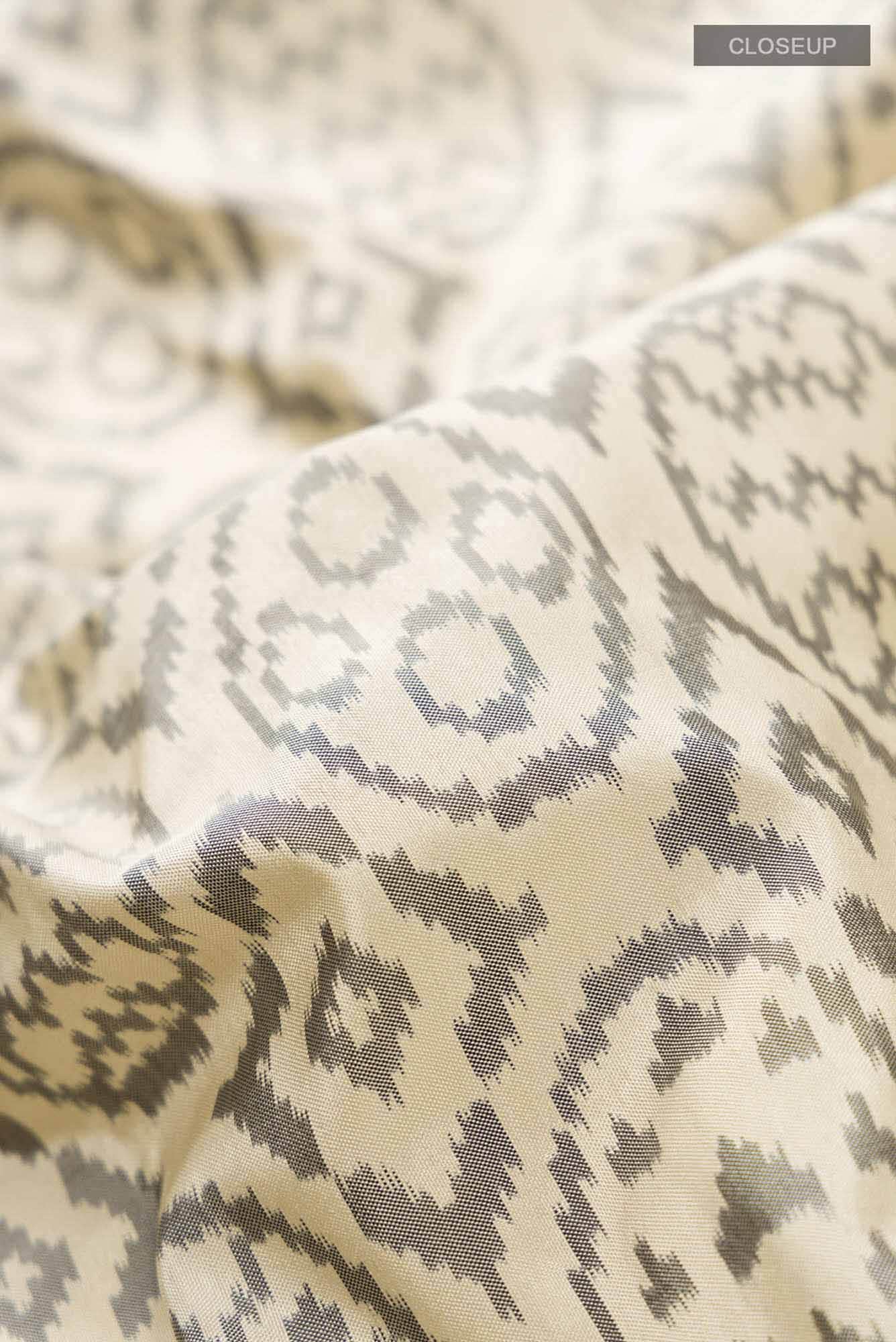Cream Pochampally Silk Saree