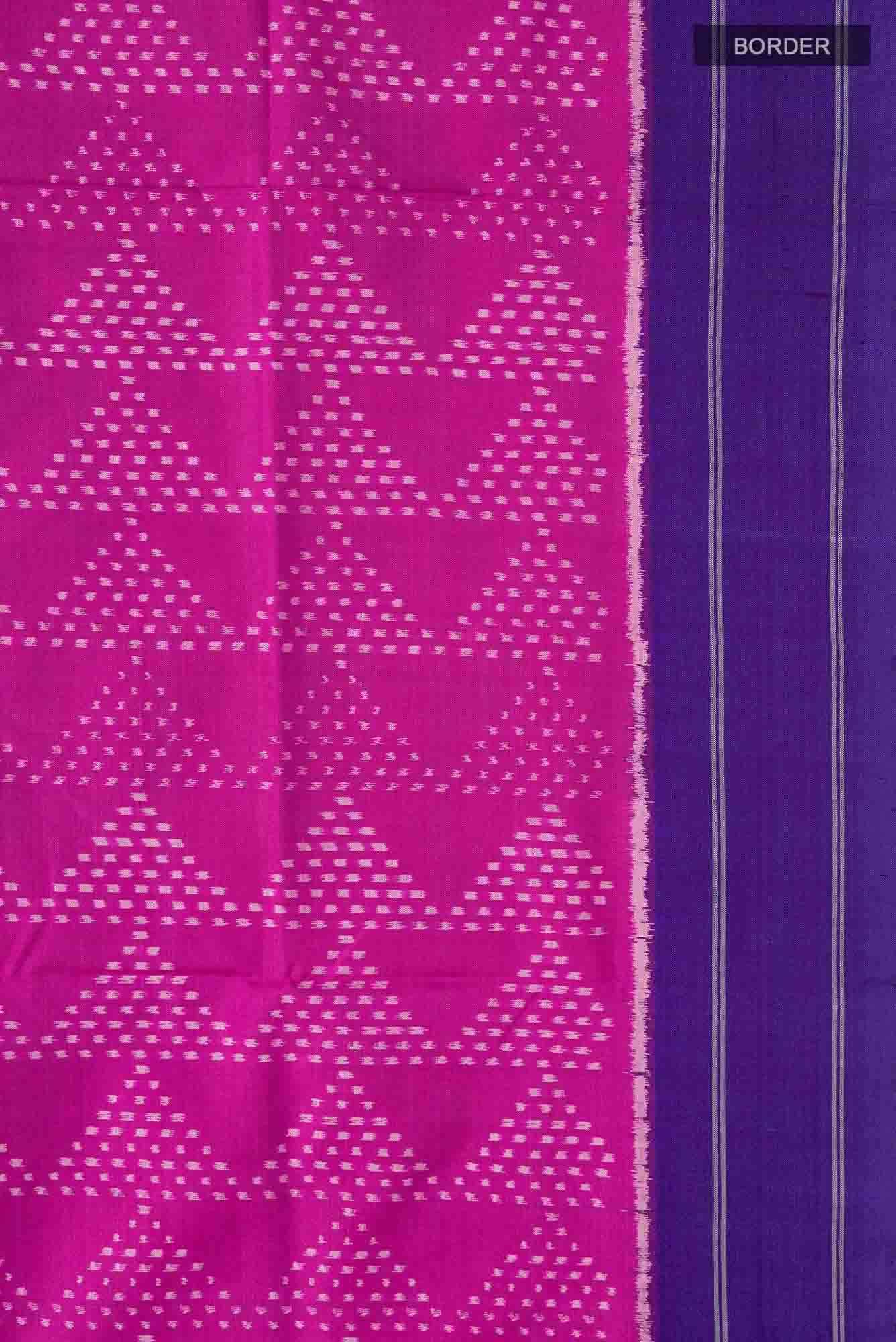 Dark Pink Rajkot Patola Silk Saree