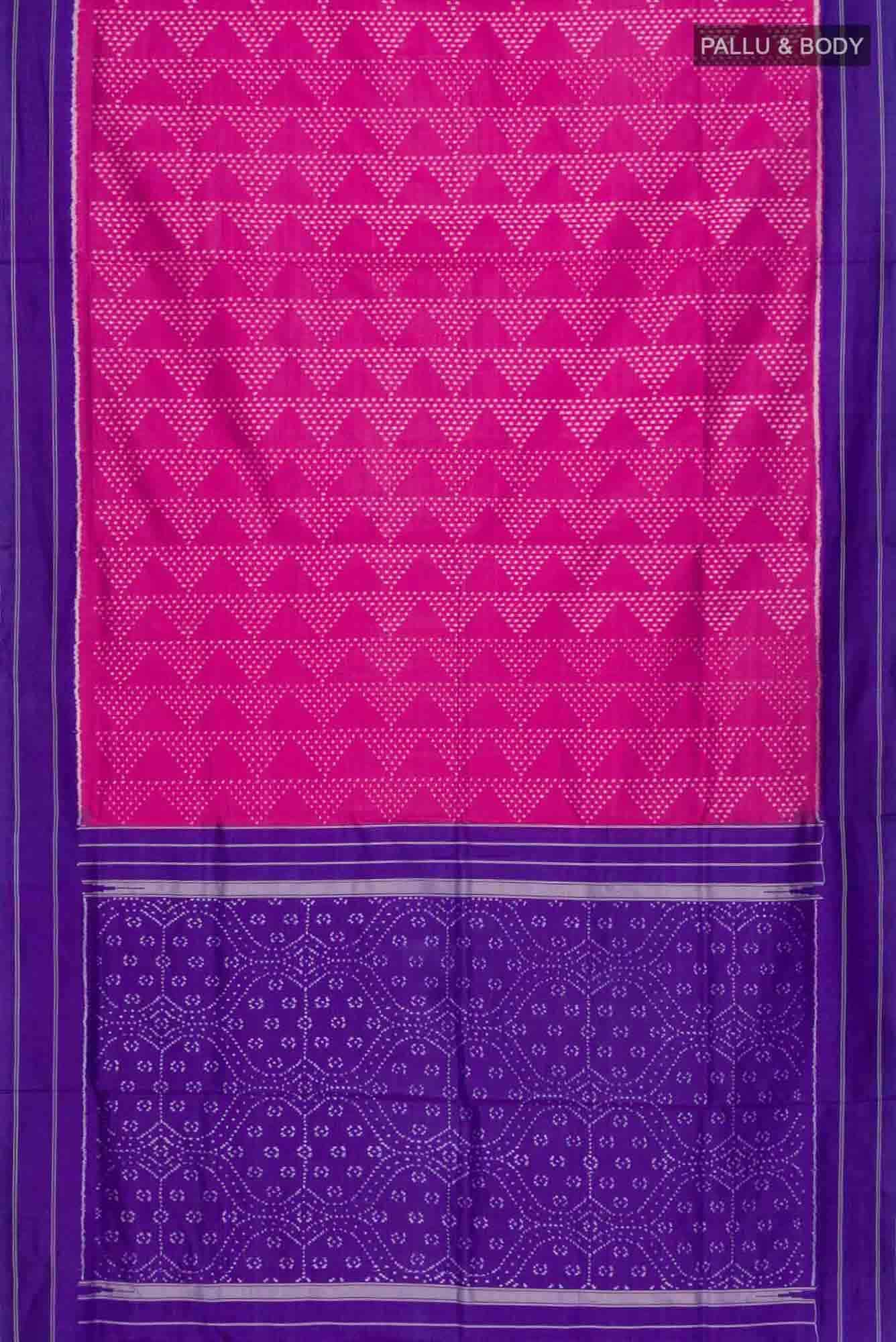 Dark Pink Rajkot Patola Silk Saree