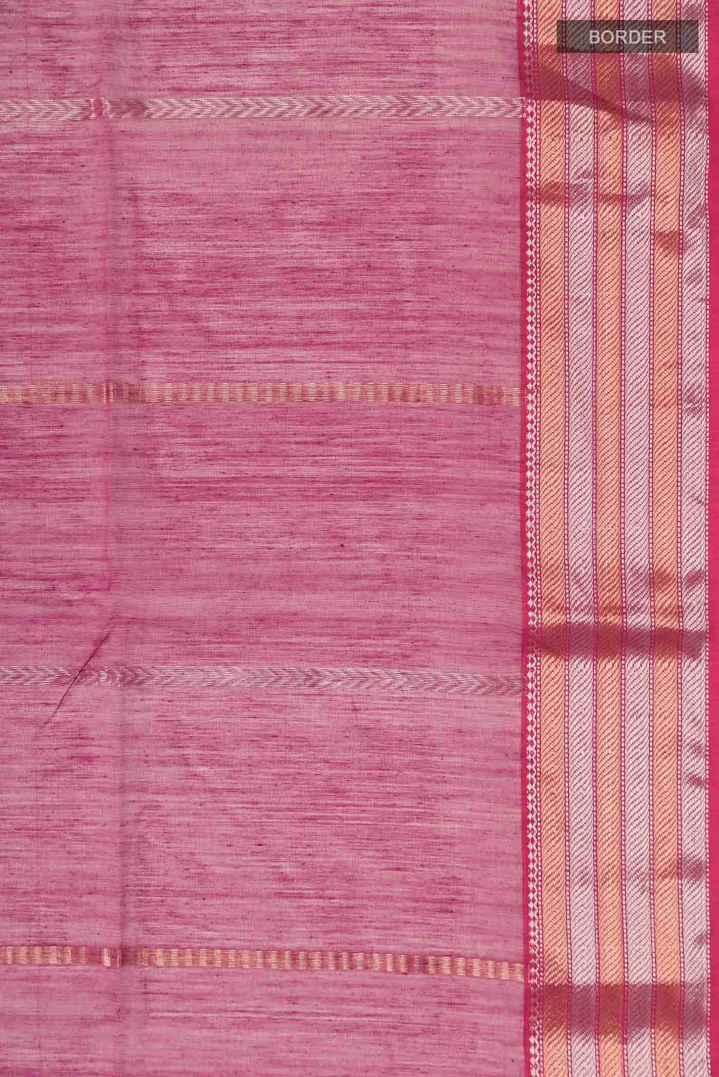 Magenta Maheshwari Silk Cotton Saree