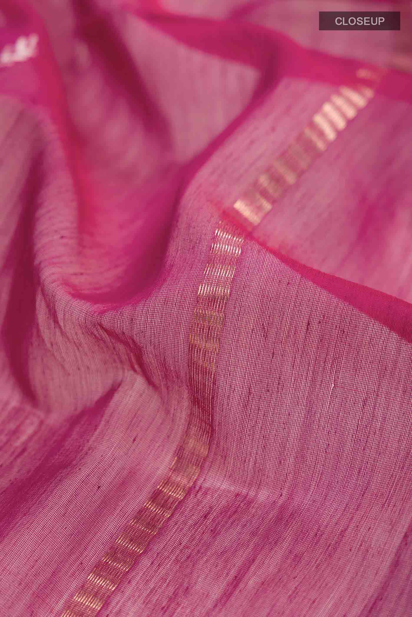 Magenta Maheshwari Silk Cotton Saree