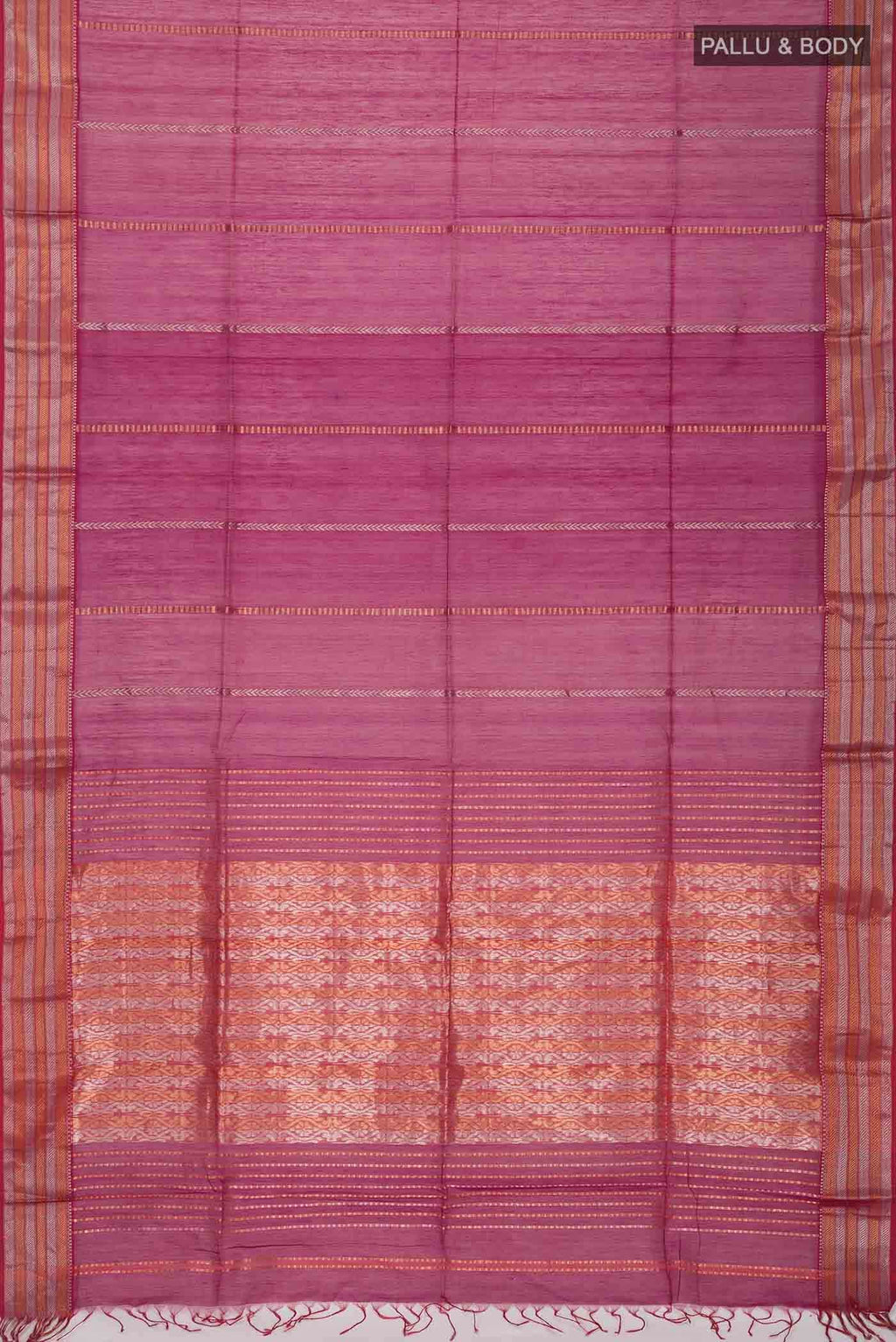 Magenta Maheshwari Silk Cotton Saree