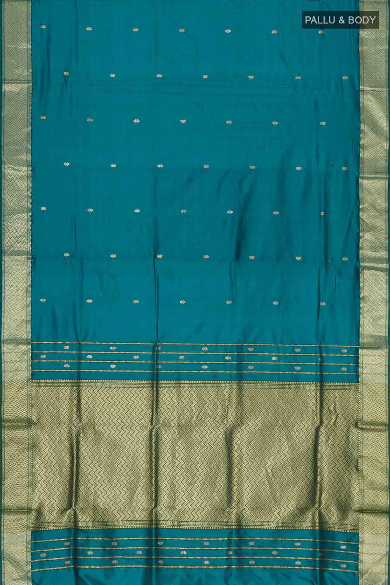 Blue Maheshwari Silk Saree