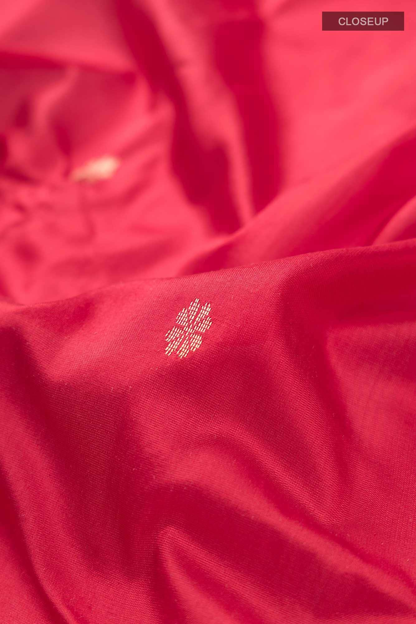 Red Maheshwari Silk Saree