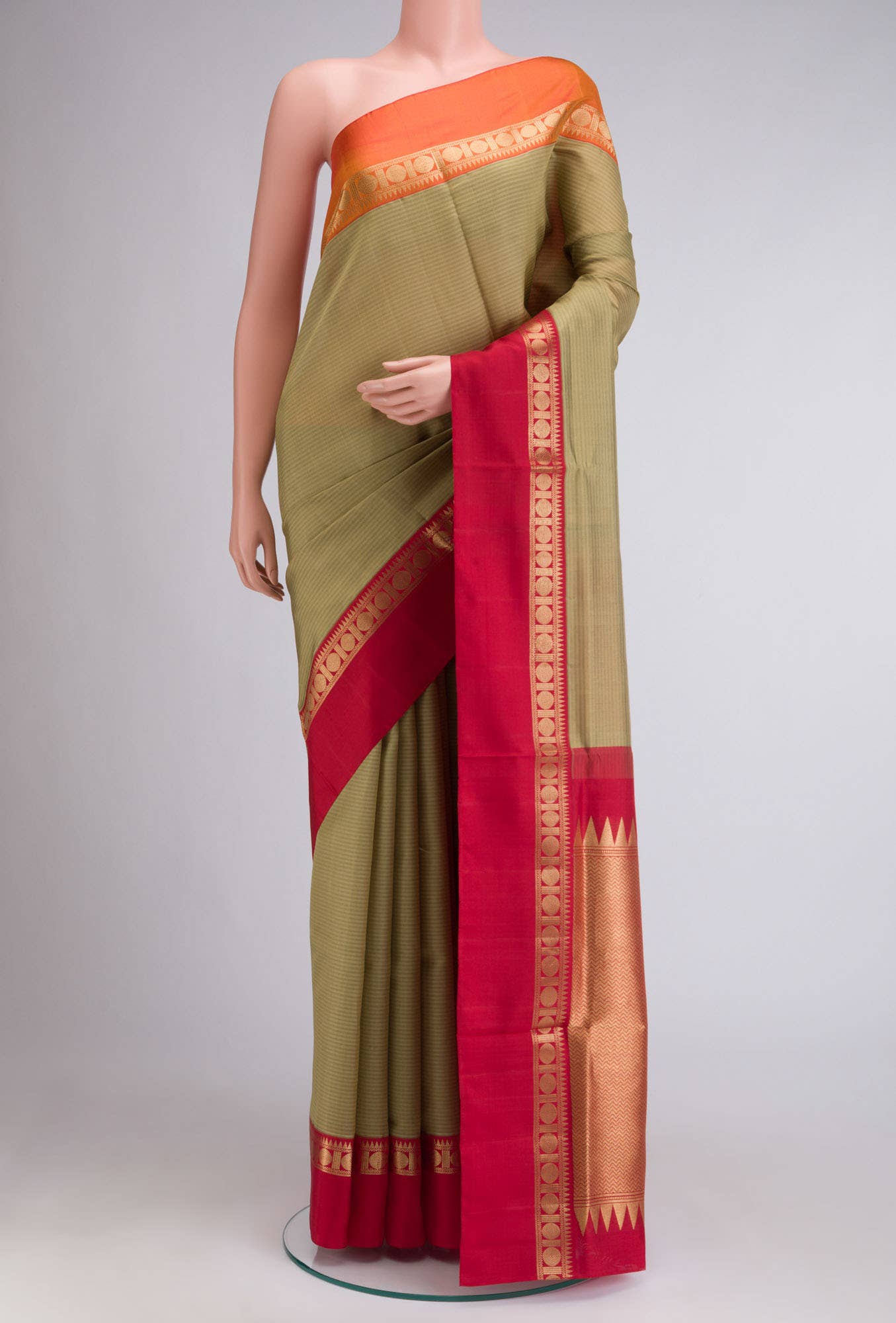 Beige Soft Silk Saree