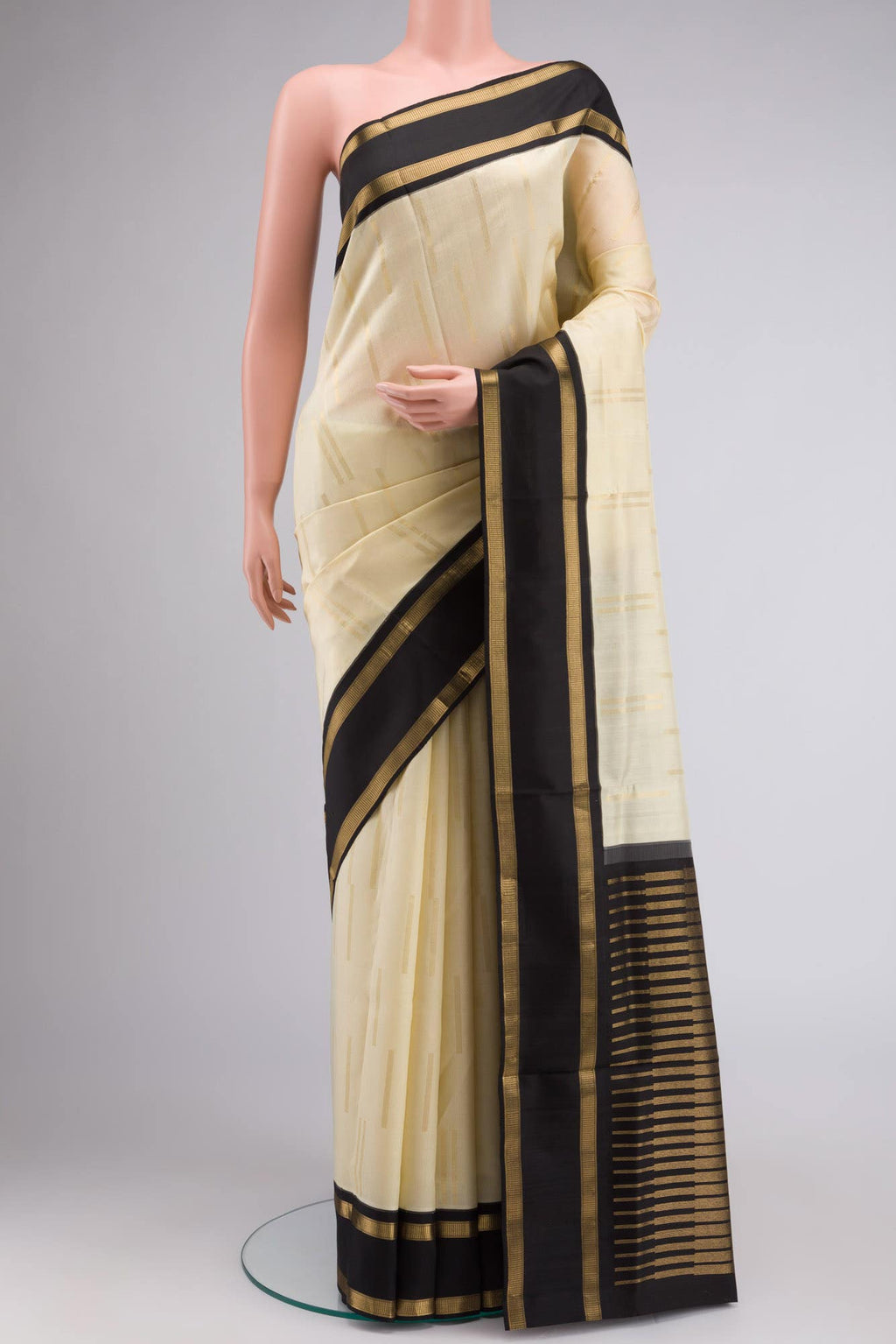 Cream Soft Silk Saree