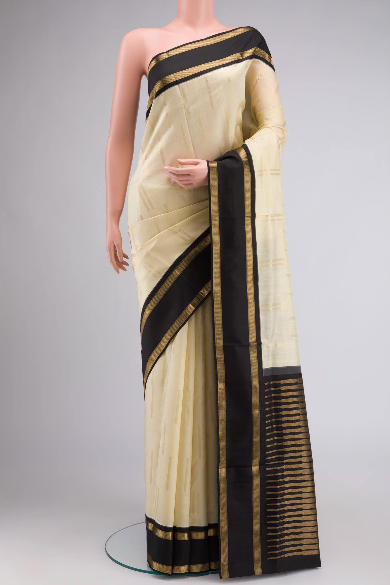 Cream Soft Silk Saree