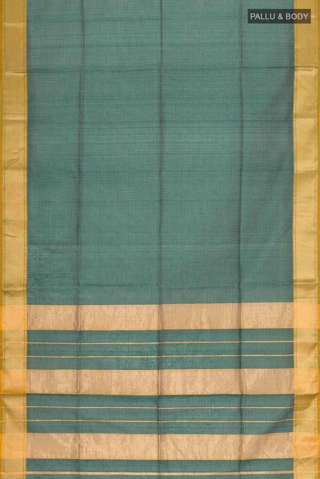 Bottle Green Maheshwari Silk Cotton Saree