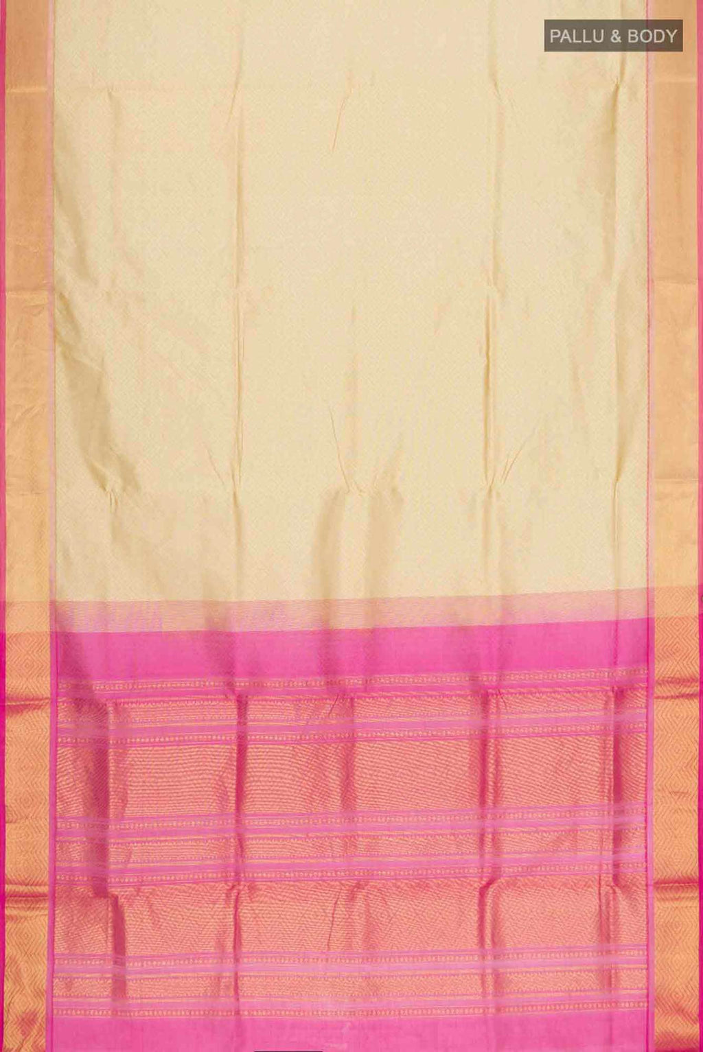 Beige Silk Cotton Saree