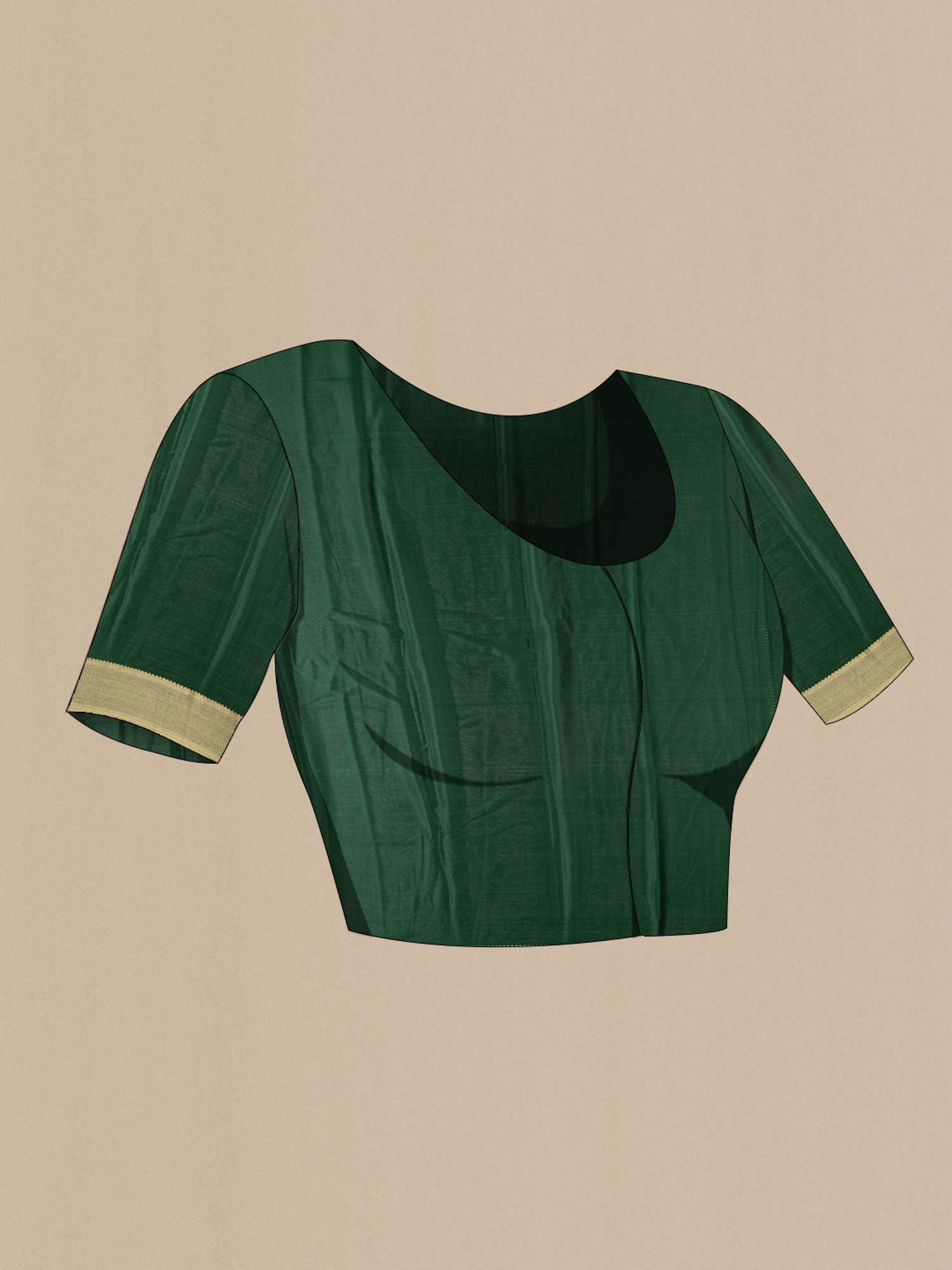 Green Mysore Crepe Saree