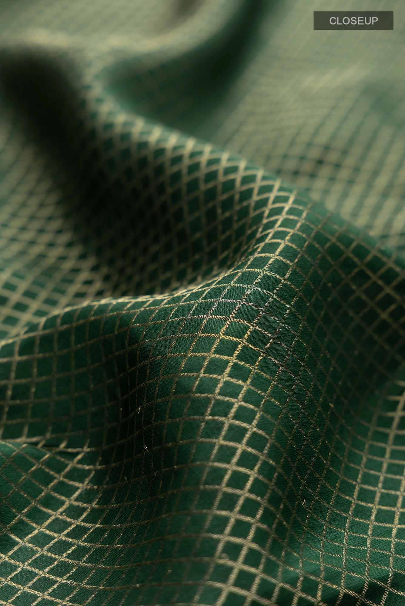 Green Mysore Crepe Saree