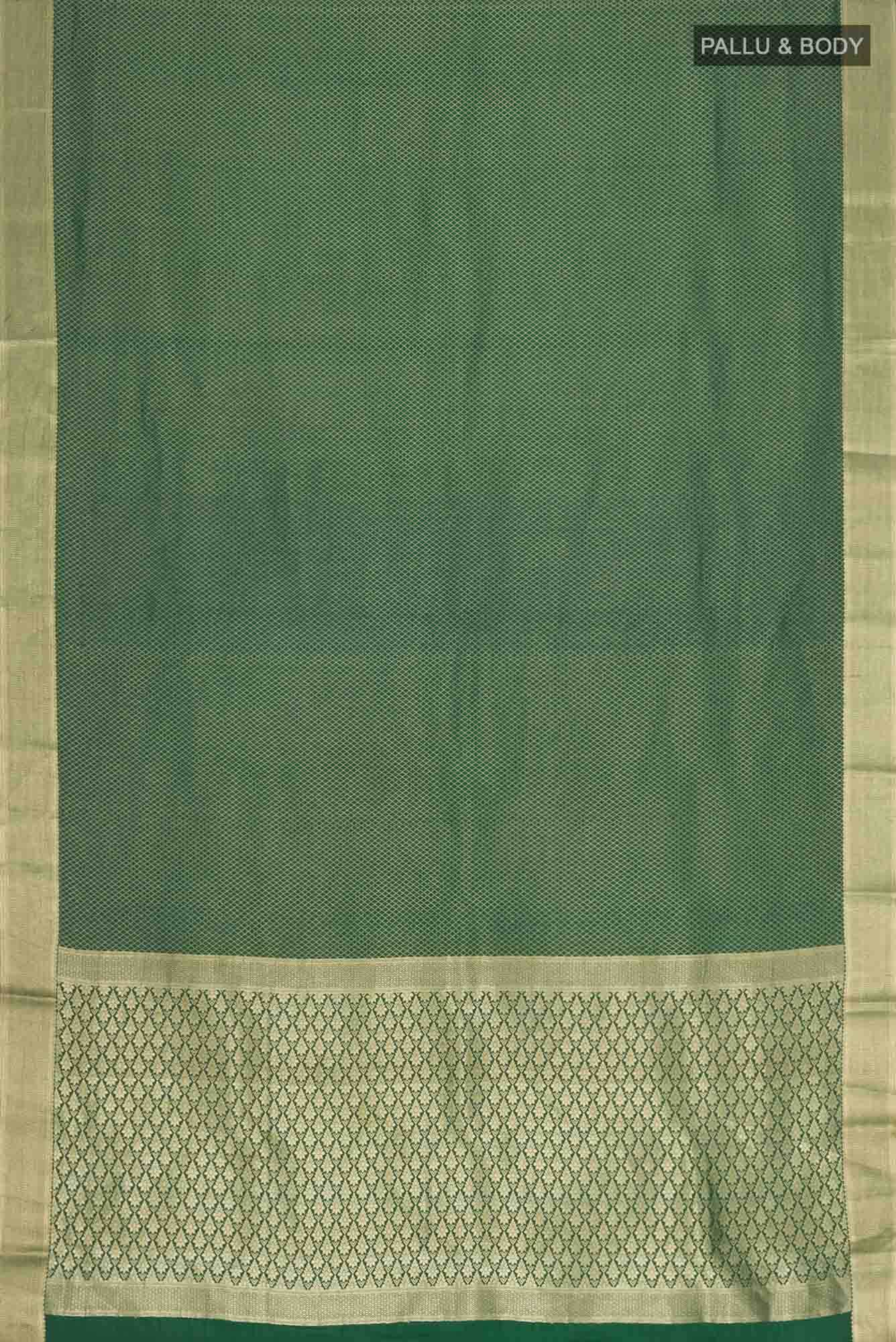 Green Mysore Crepe Saree