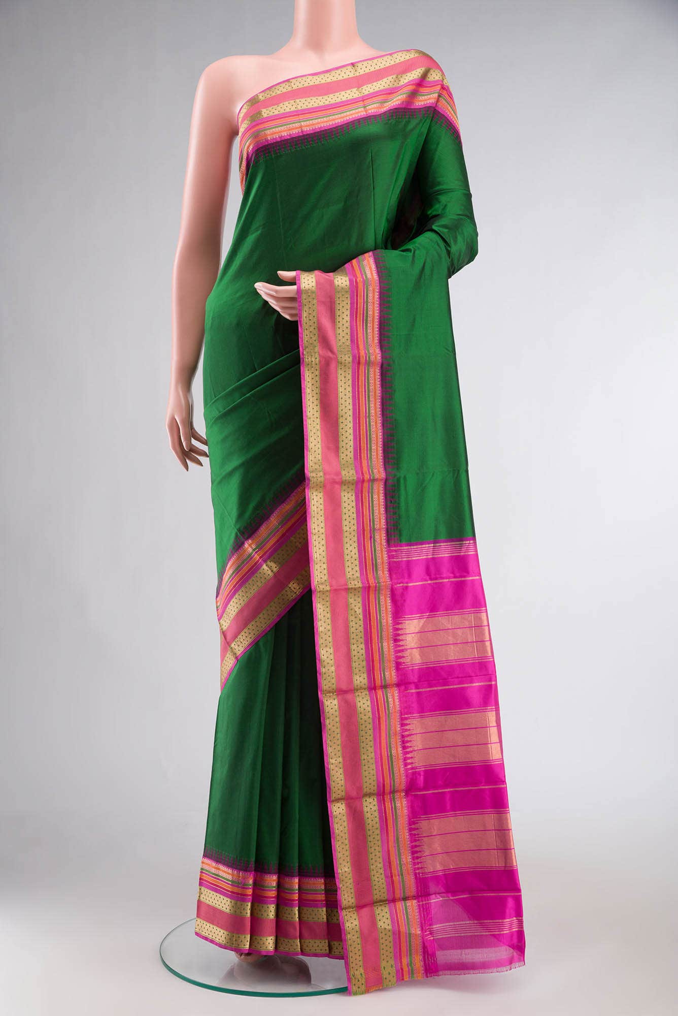 Green Bangalore Silk Saree