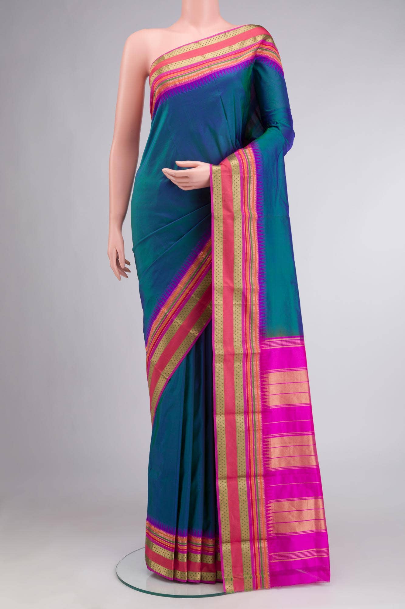 Blue Bangalore Silk Saree