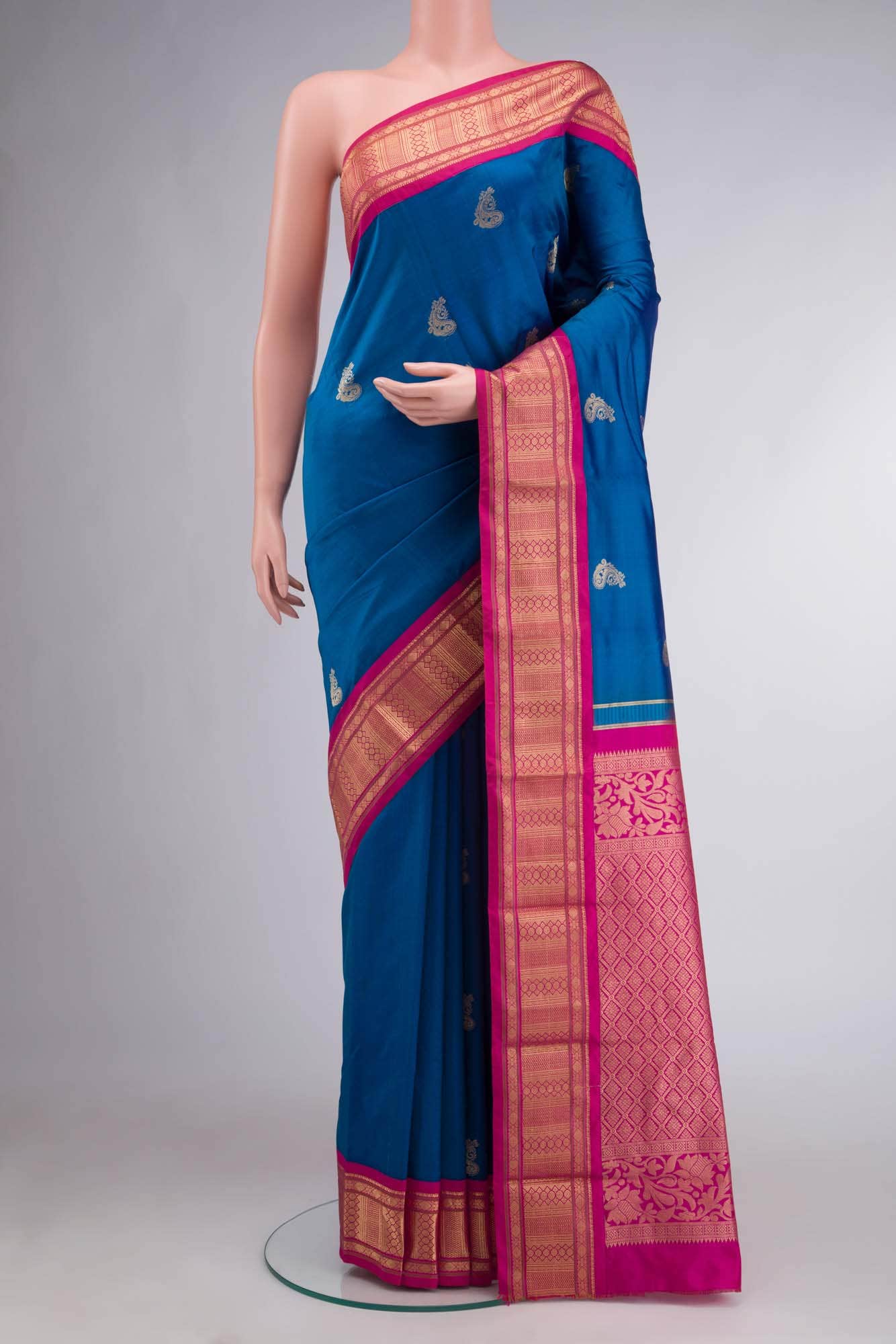 Blue Bangalore Silk Saree
