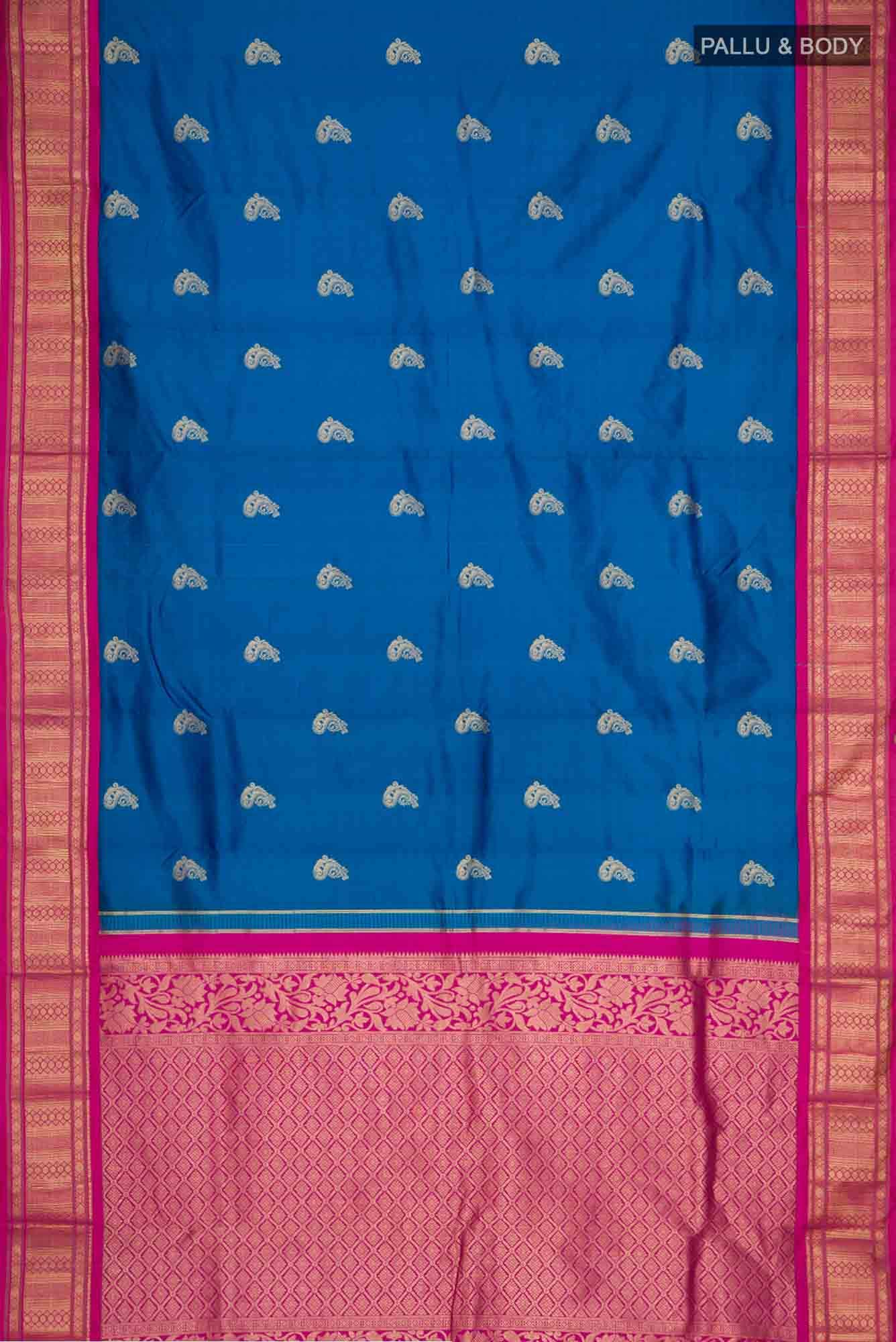 Blue Bangalore Silk Saree