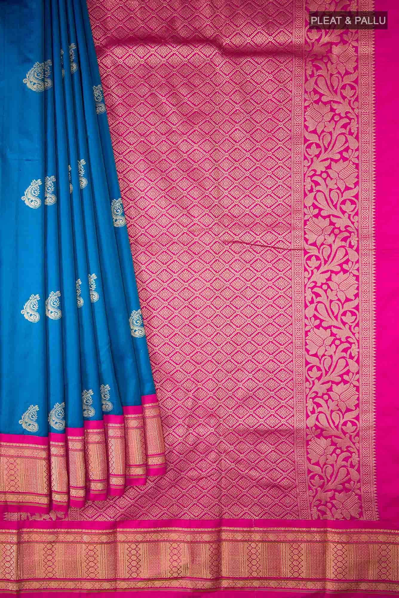 Blue Bangalore Silk Saree