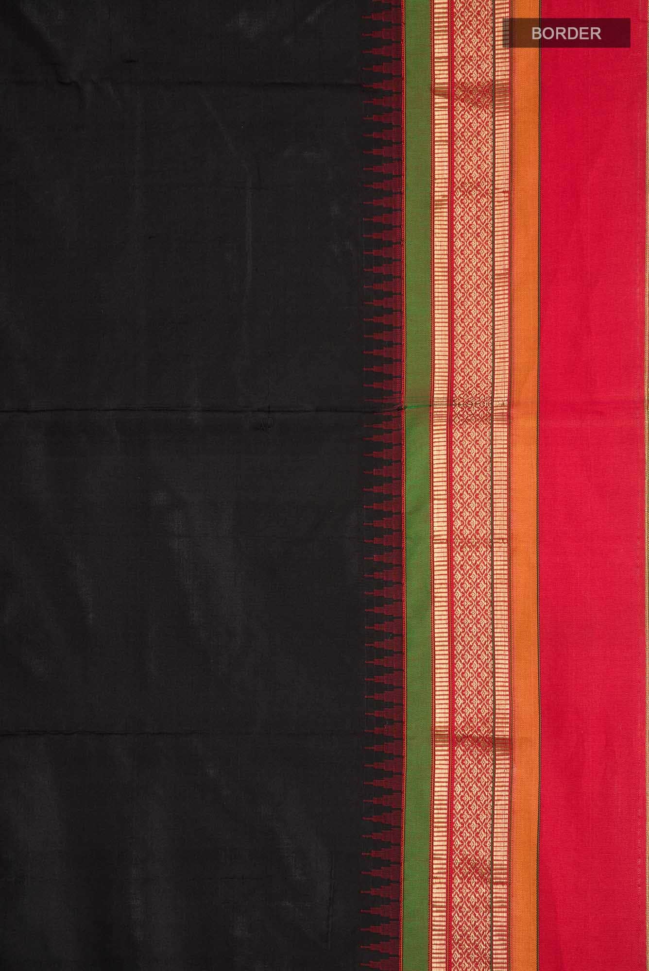 Black Bangalore Silk Saree