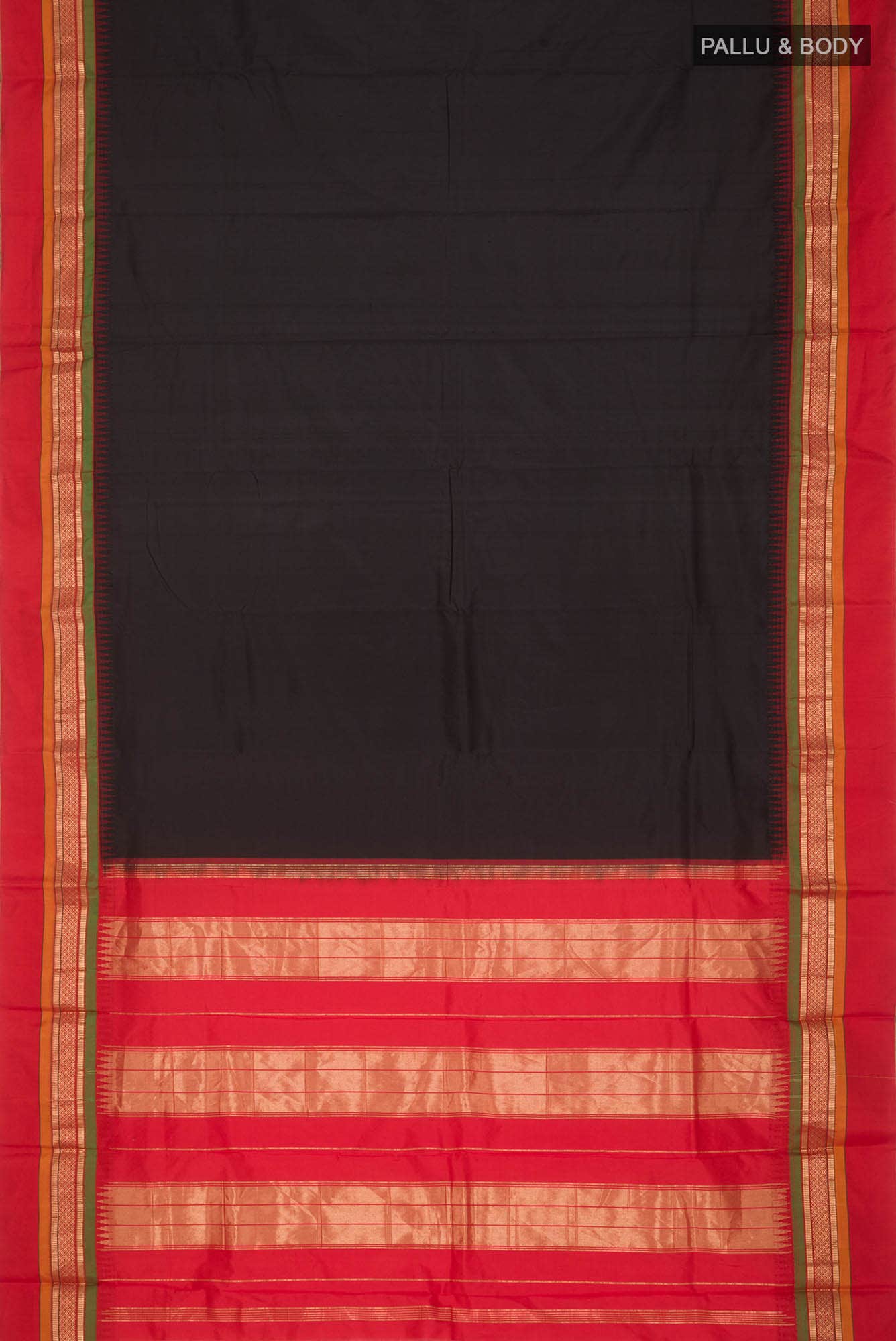 Black Bangalore Silk Saree