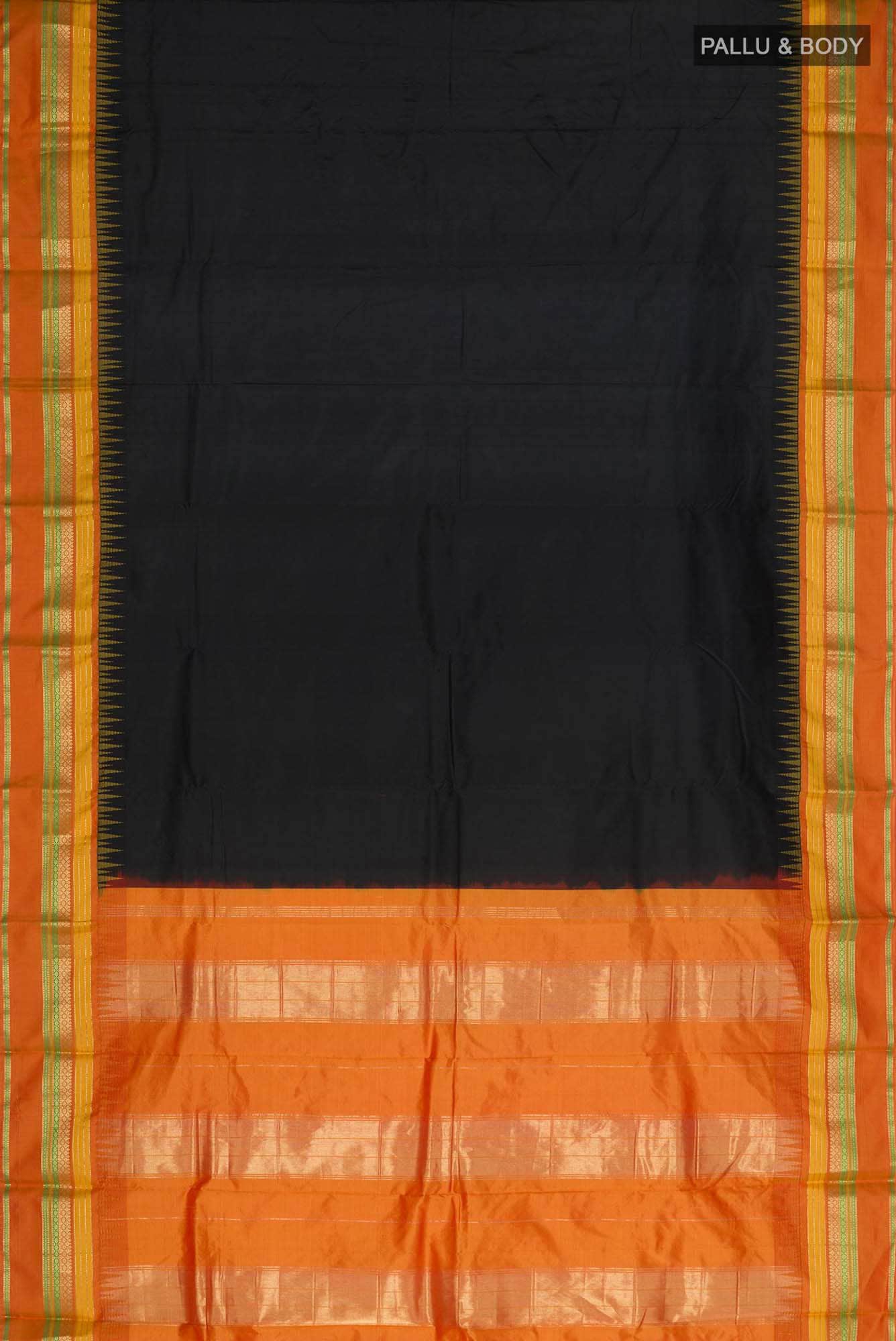 Black Bangalore Silk Saree