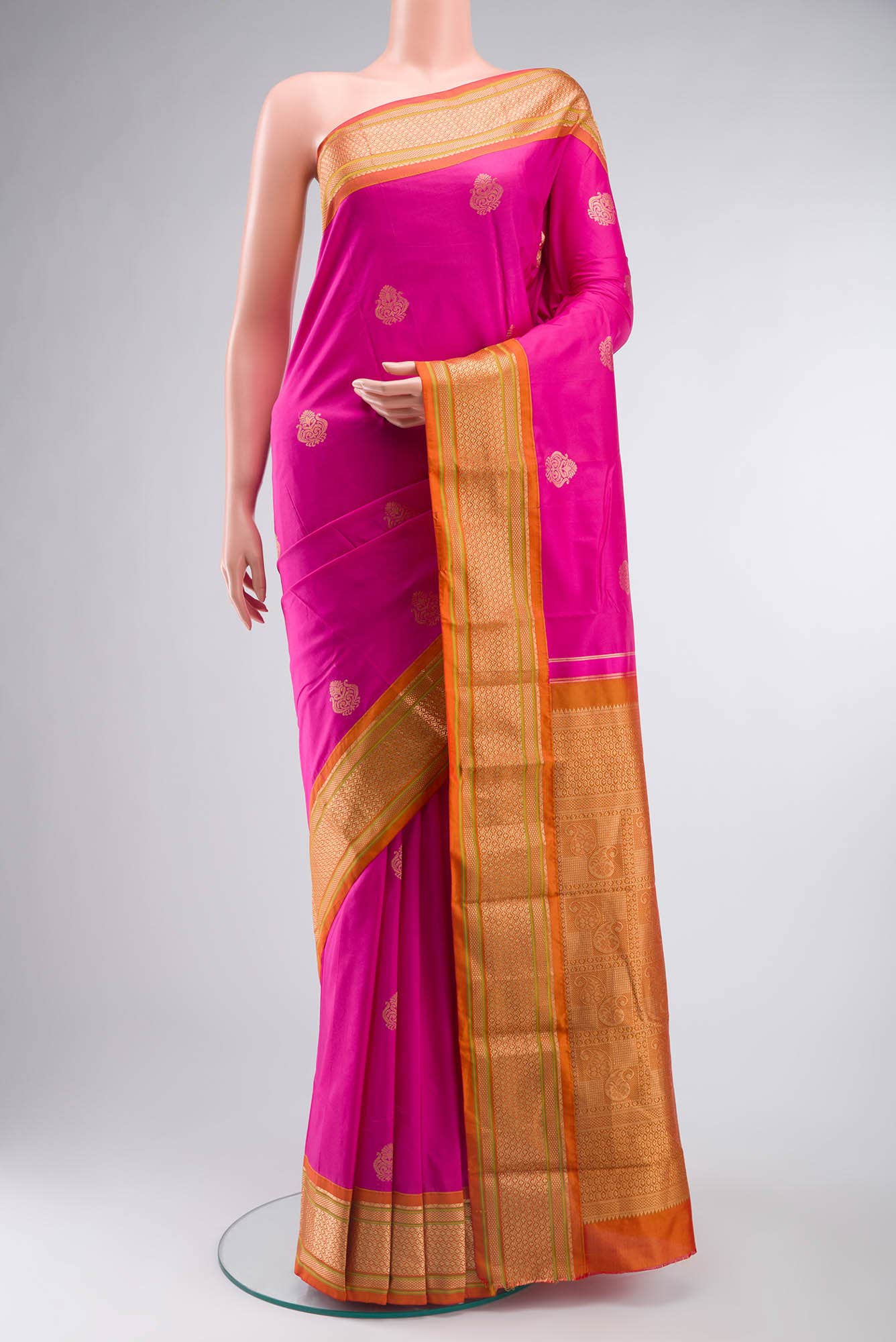 Pink Bangalore Silk Saree