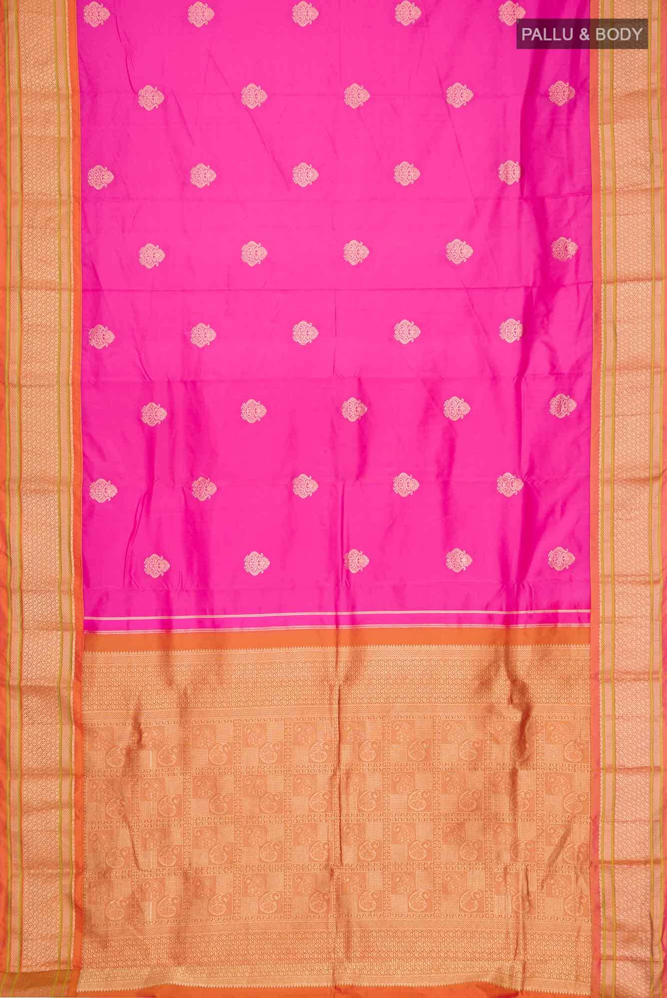 Pink Bangalore Silk Saree
