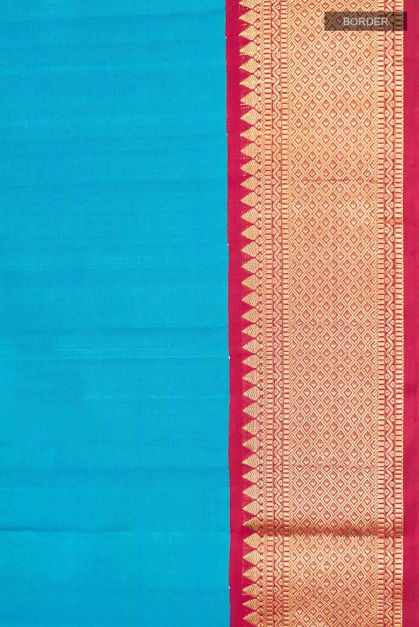 Blue Kanchipuram Saree