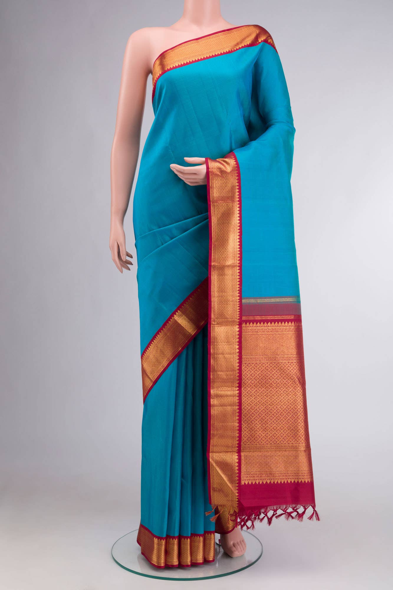 Blue Kanchipuram Saree