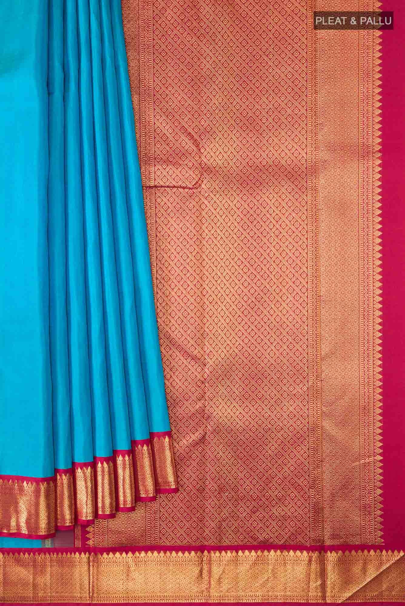 Blue Kanchipuram Saree