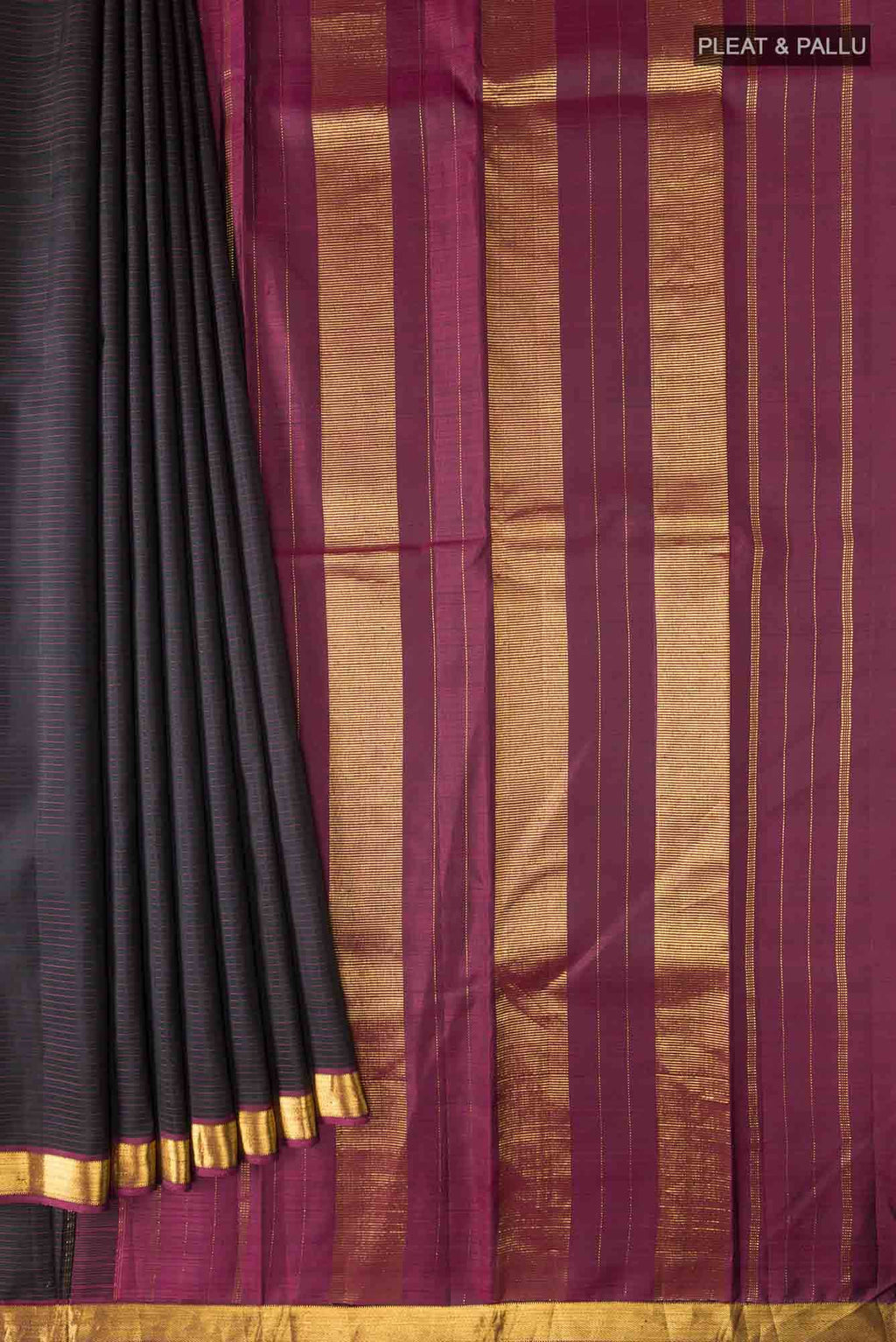 Black Kanchipuram Silk Saree