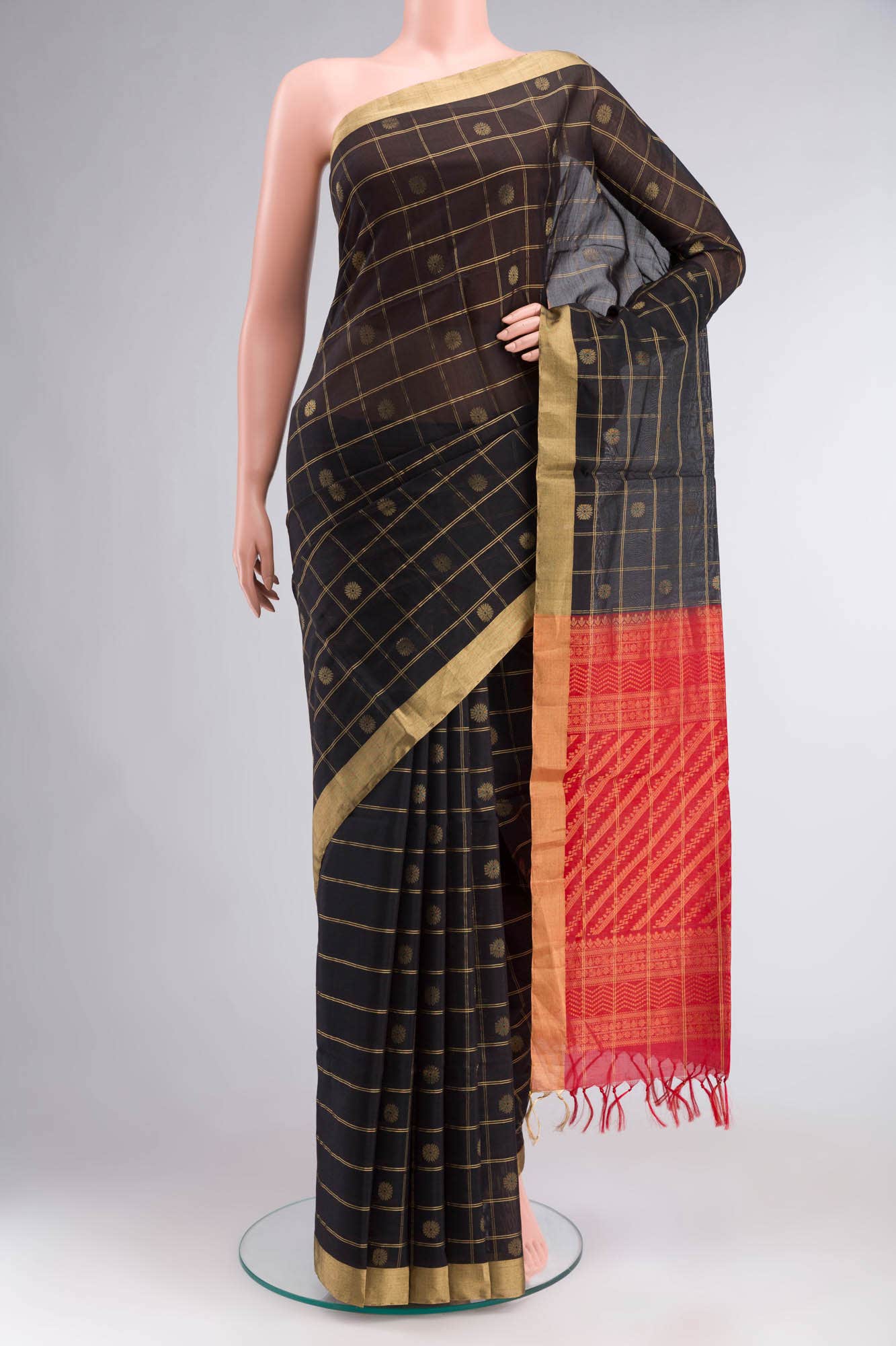 Black Silk Cotton Saree