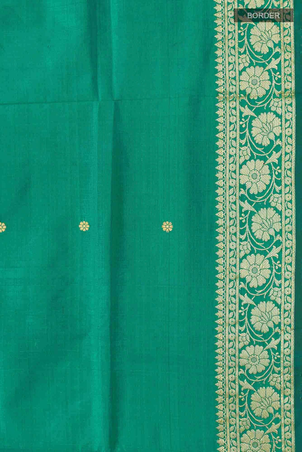 Green Dual Tone Banarasi Katan Silk Saree
