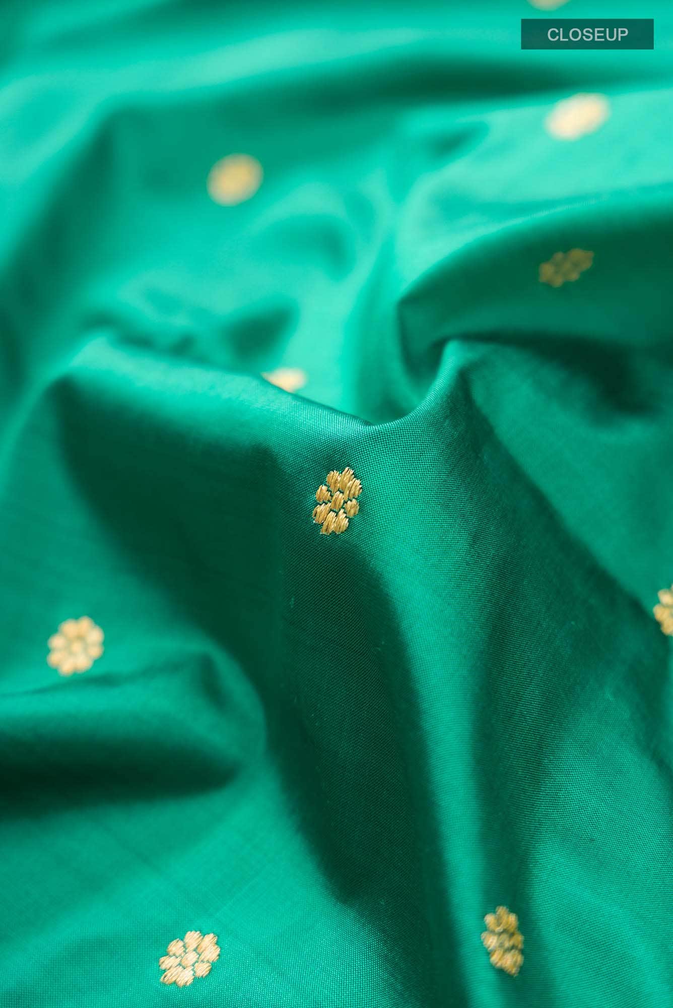 Green Dual Tone Banarasi Katan Silk Saree