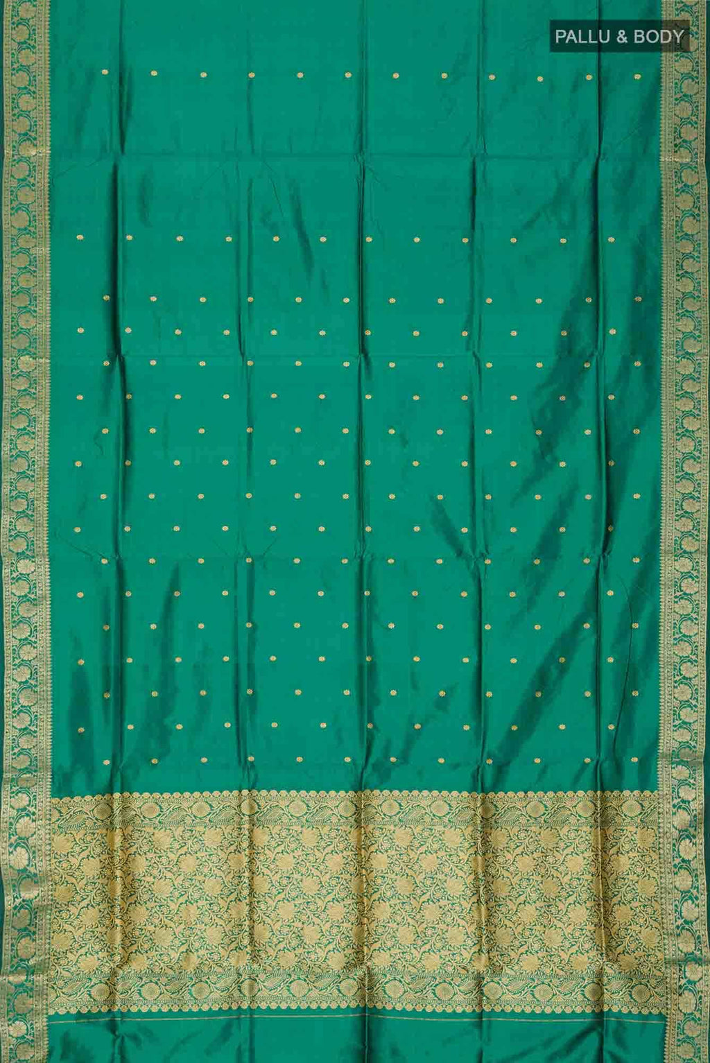 Green Dual Tone Banarasi Katan Silk Saree