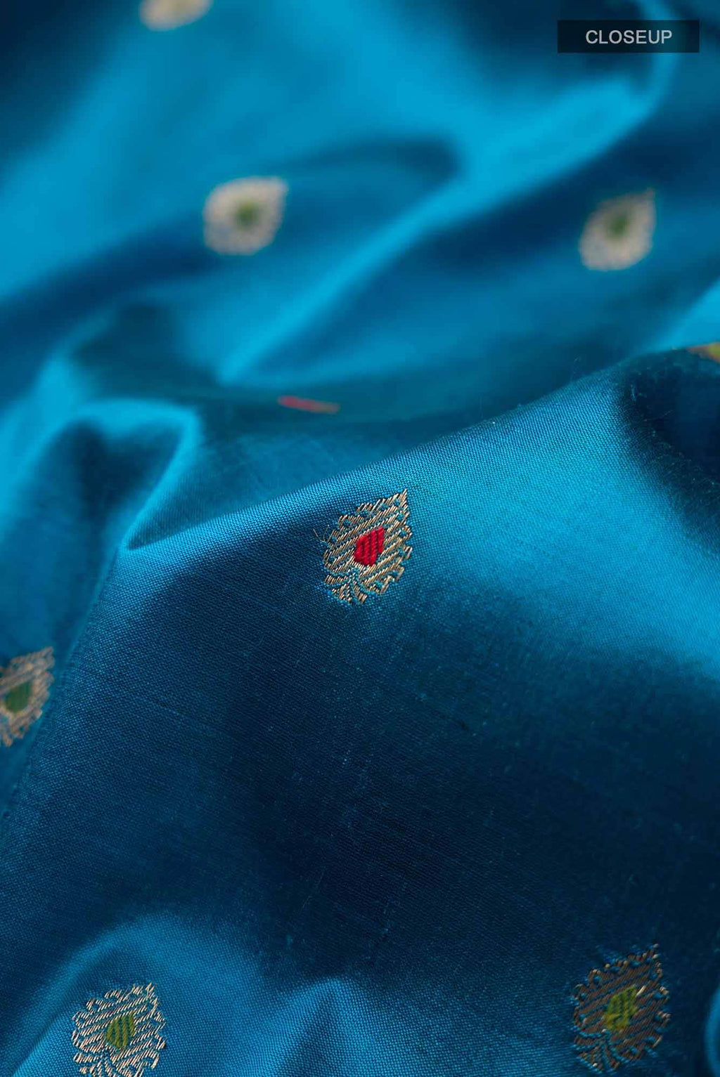 Blue Banarasi Katan Silk Saree