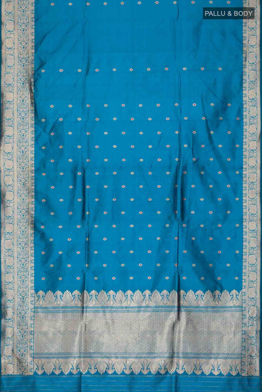 Blue Banarasi Katan Silk Saree