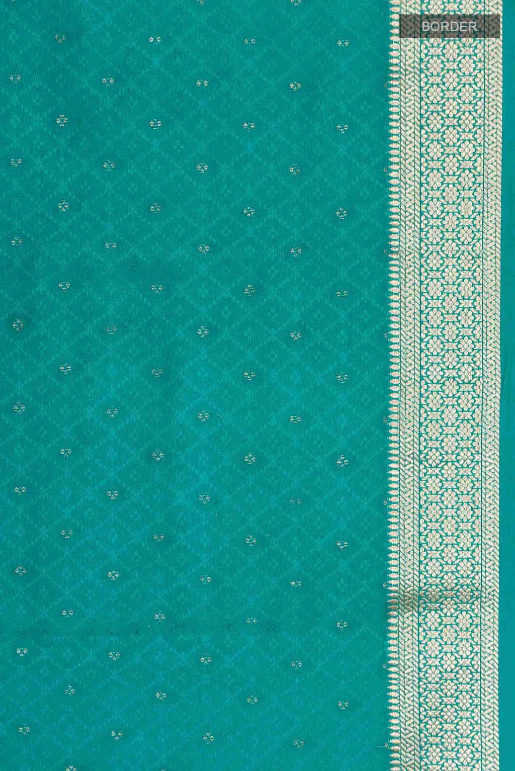 Teal Mysore Crepe Saree
